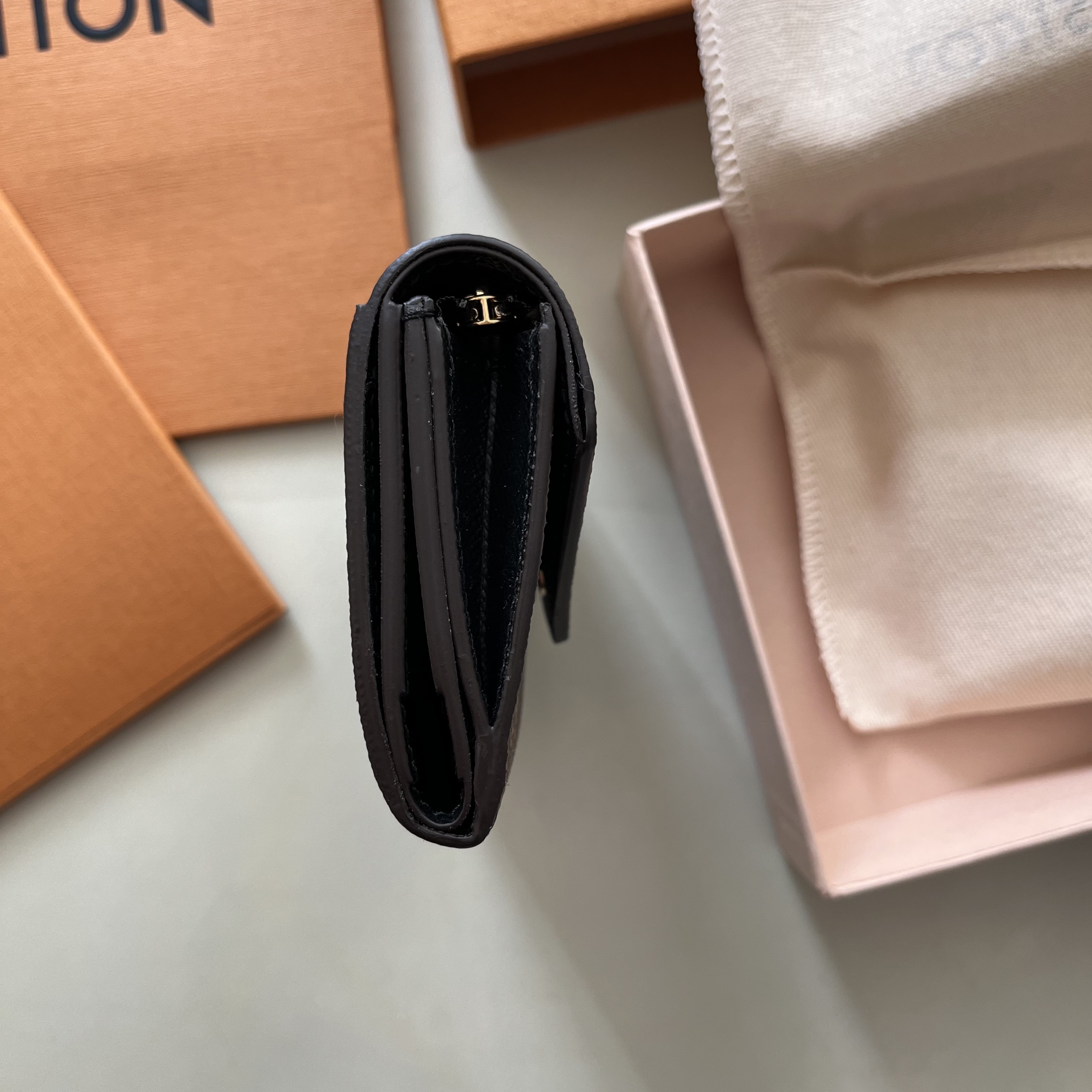 Louis Vuitton Zoe Wallet Monogram and Monogram Reversed 착용 스타일 - 2