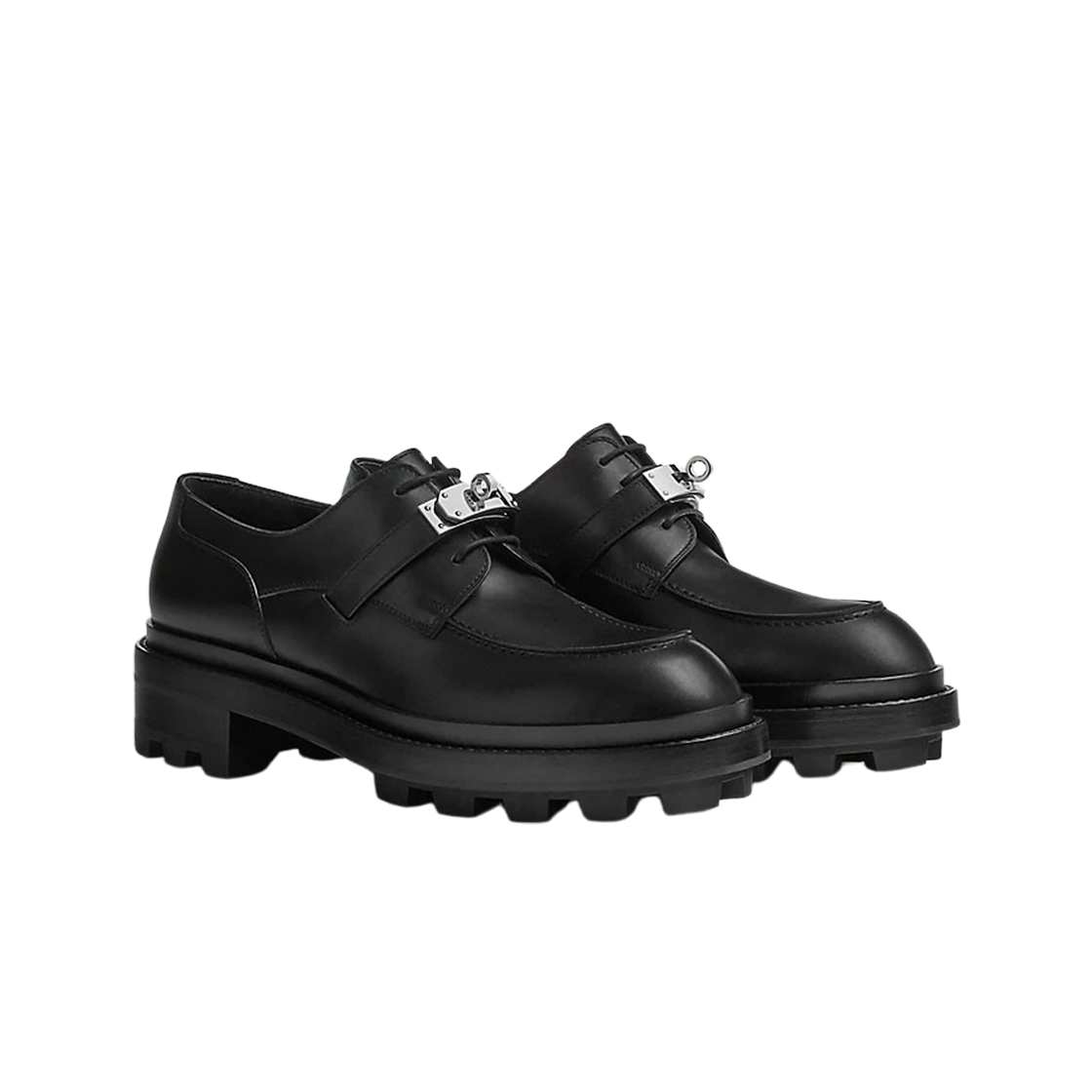 에르메스 퍼스트 더비 슈즈 카프스킨 & 팔라듐 하드웨어 누아(Hermes First Derby Shoe Calfskin & Palladium Noir) - 2