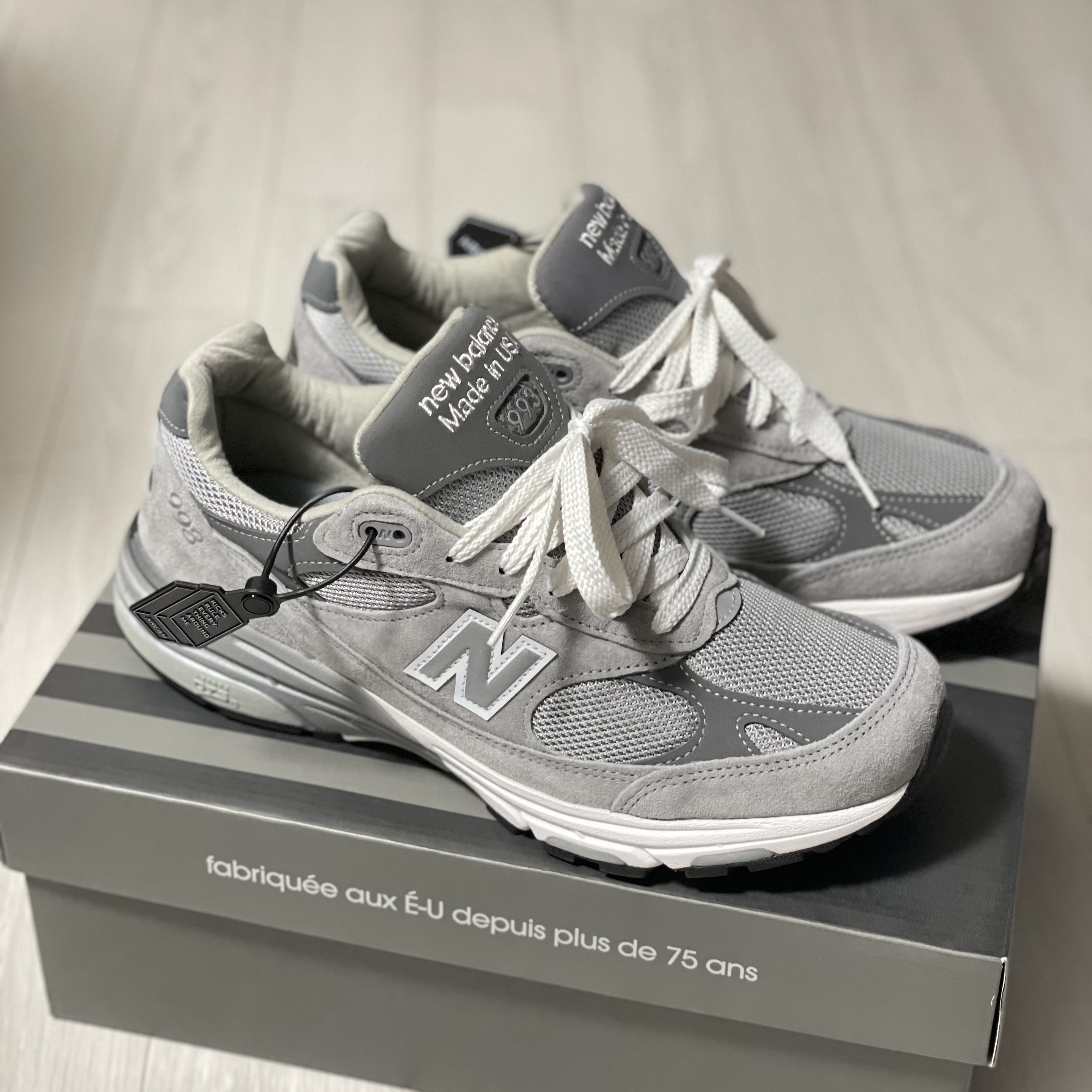 New Balance 993 Made in USA Grey - D Standard 착용 스타일