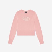 (W) Diesel M-Areesa Jumper with Embroidered Cut-Out Logo Knit Pink