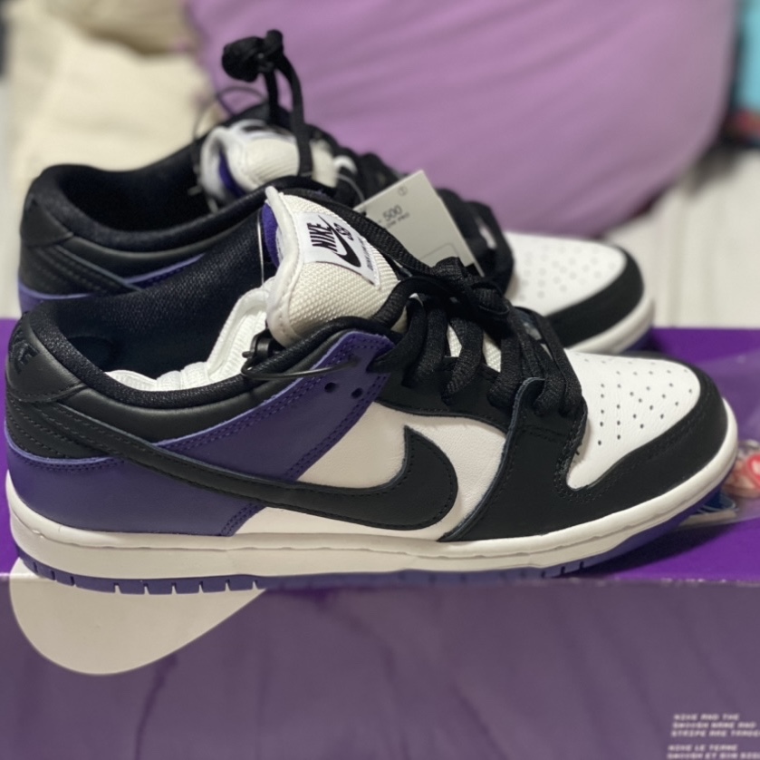 Nike SB Dunk Low Pro Court Purple 착용 스타일 - 1