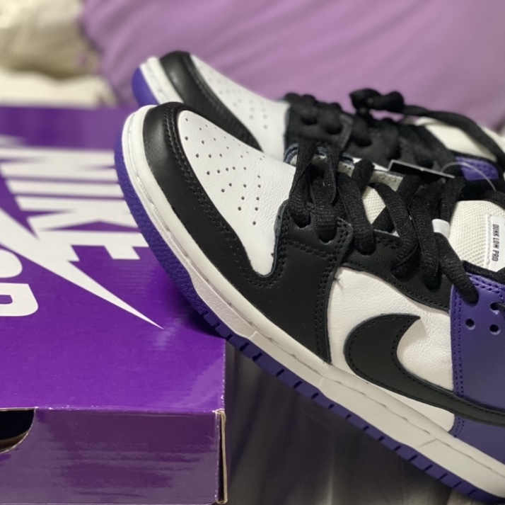 Nike SB Dunk Low Pro Court Purple 착용 스타일 - 4