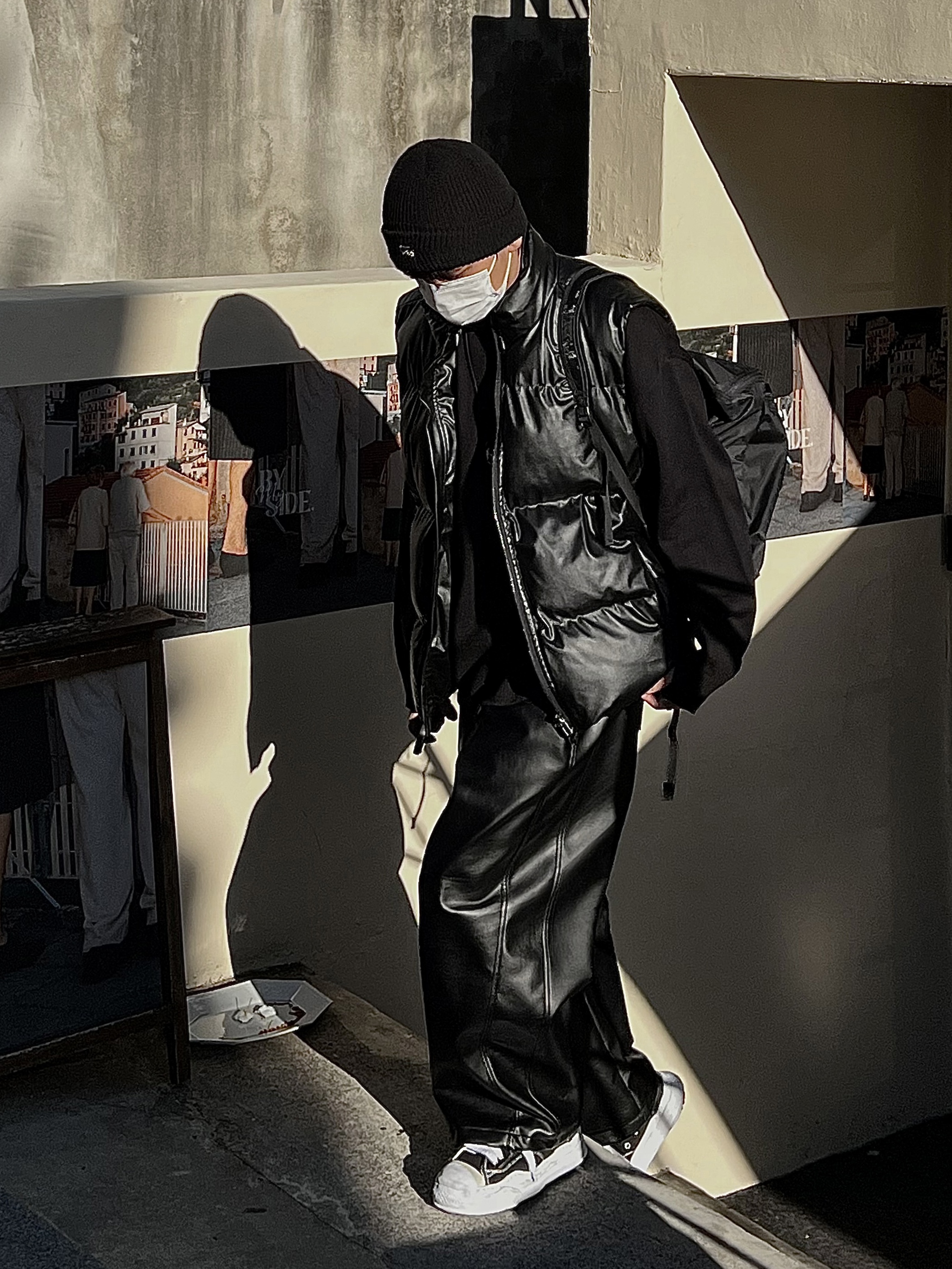 Stussy Basic Cuff Beanie Black, Maison Mihara Yasuhiro Hank OG Sole Canvas Low-top Sneakers Black 착용 스타일