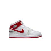 (GS) Jordan 1 Mid SS White University Red