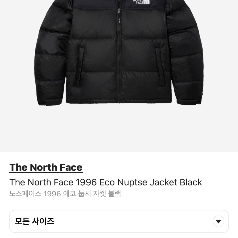 The North Face 1996 Eco Nuptse Jacket Black 착용 스타일