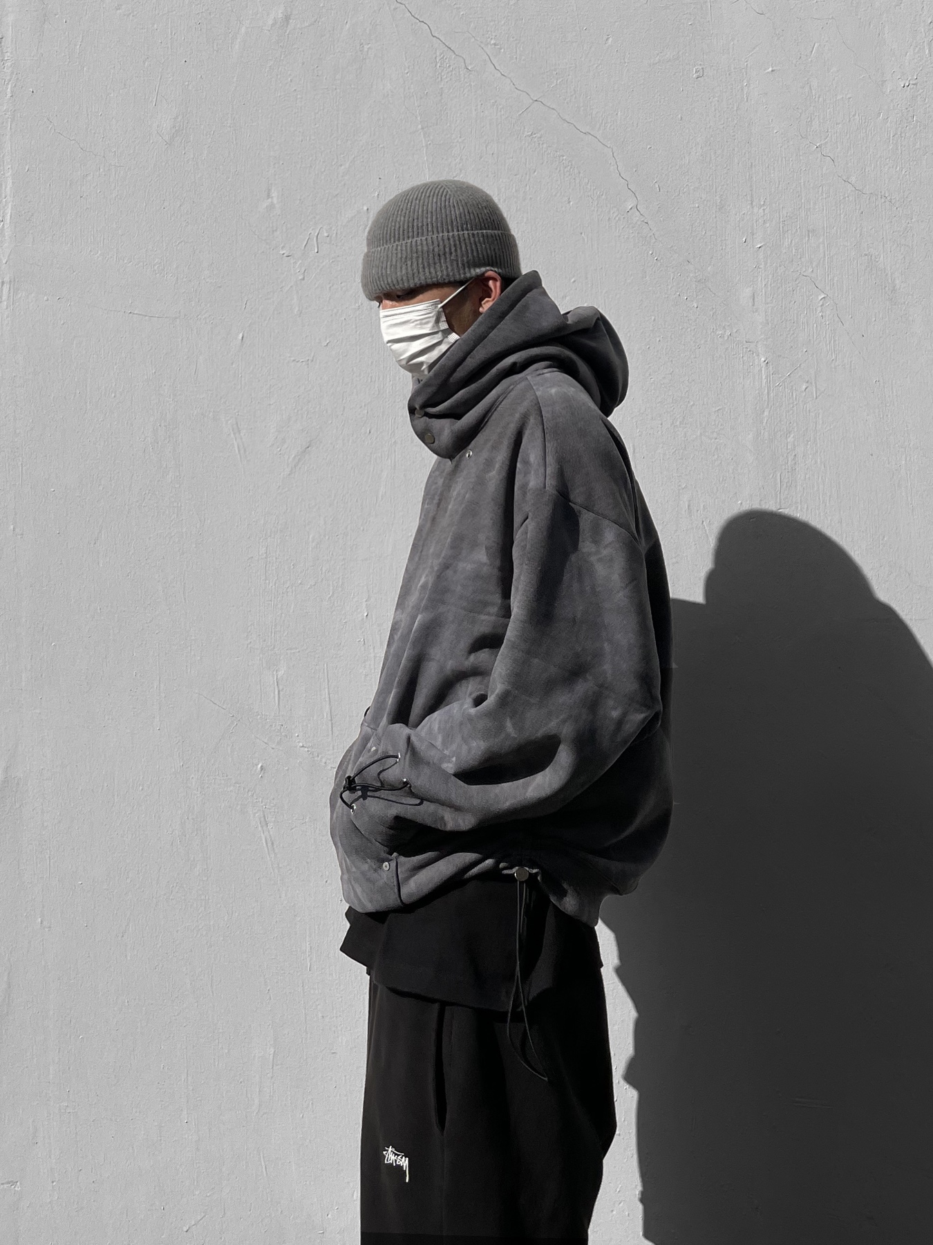 Stussy Overdyed Sweatpants Black 2021 착용 스타일 - 4