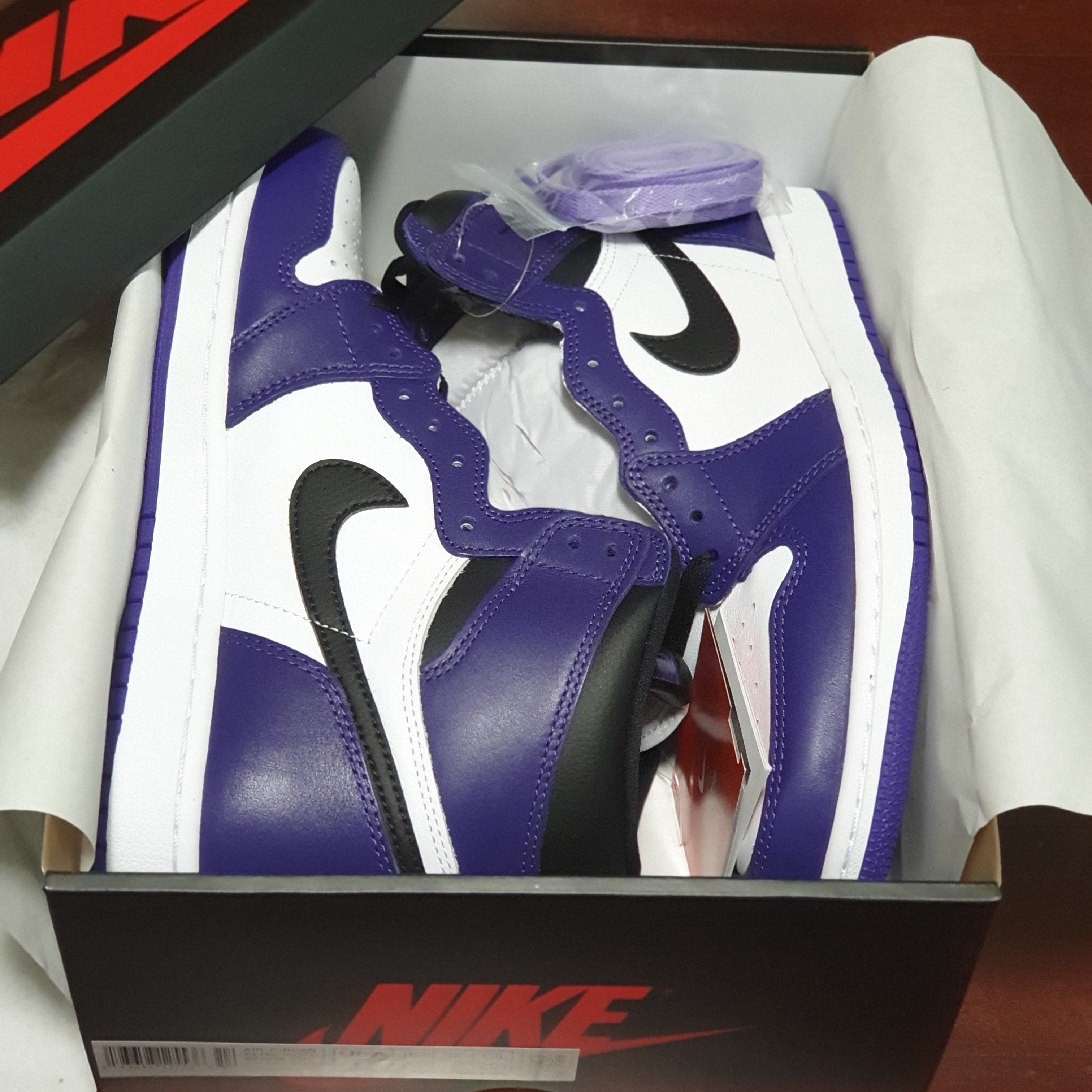 Jordan 1 Retro High OG Court Purple 2020 착용 스타일 - 1
