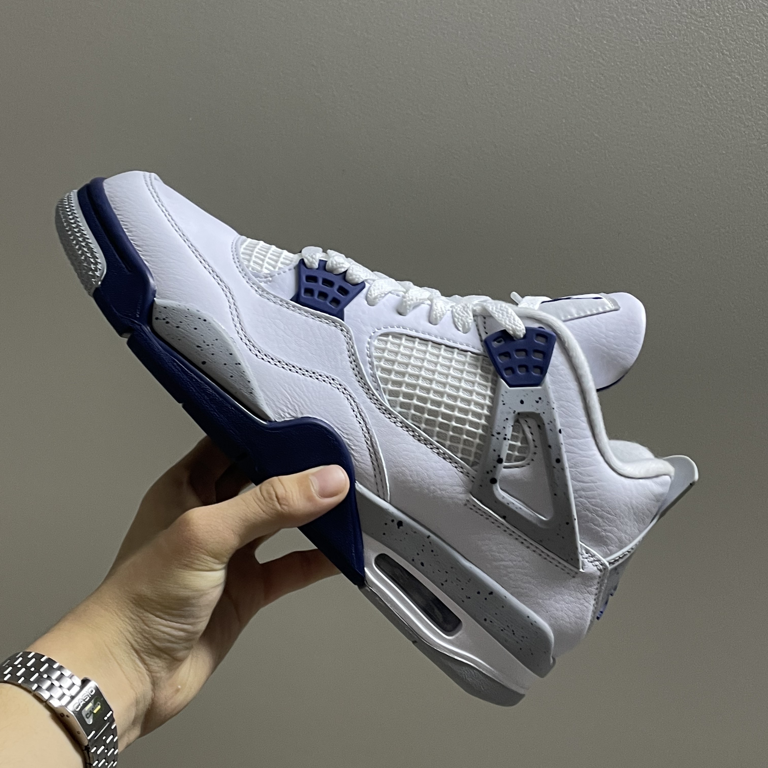 Jordan 4 Retro Midnight Navy 착용 스타일 - 1