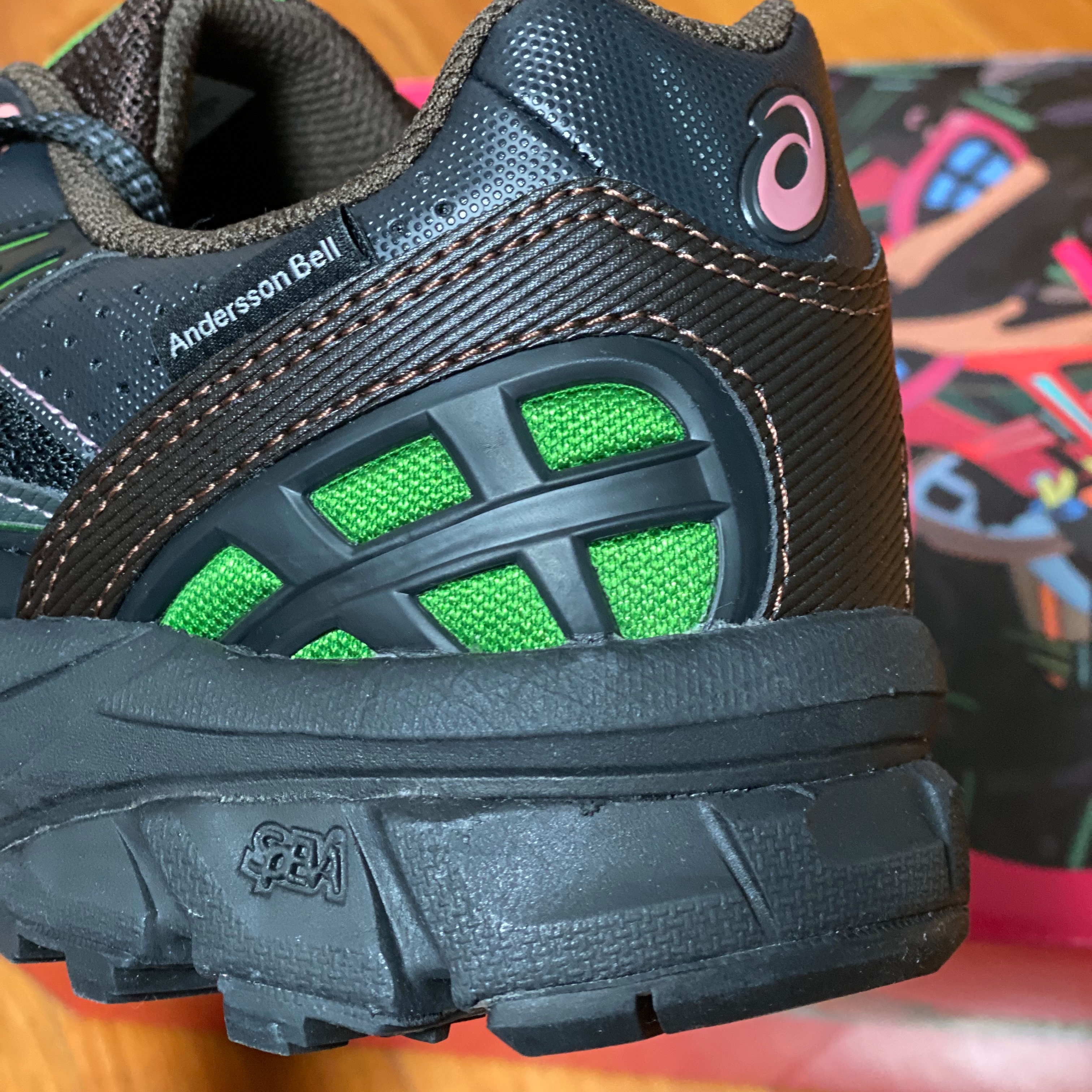 Asics x Andersson Bell Gel-Sonoma 15-50 Black Green 착용 스타일 - 2