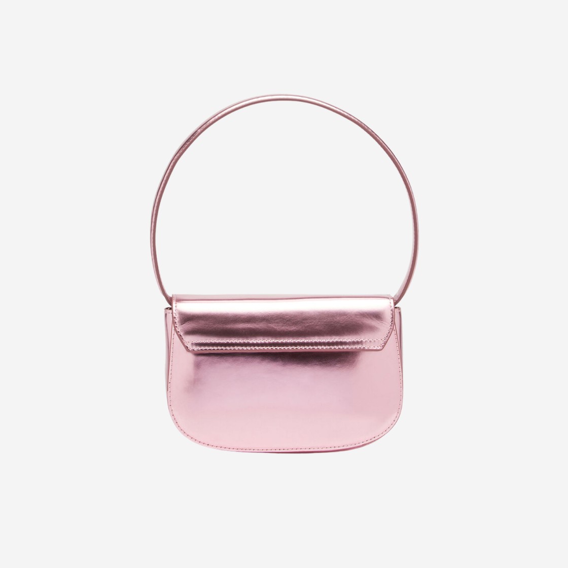 Diesel 1DR Shoulder Bag in Mirrored Leather Pink 상세 이미지 3