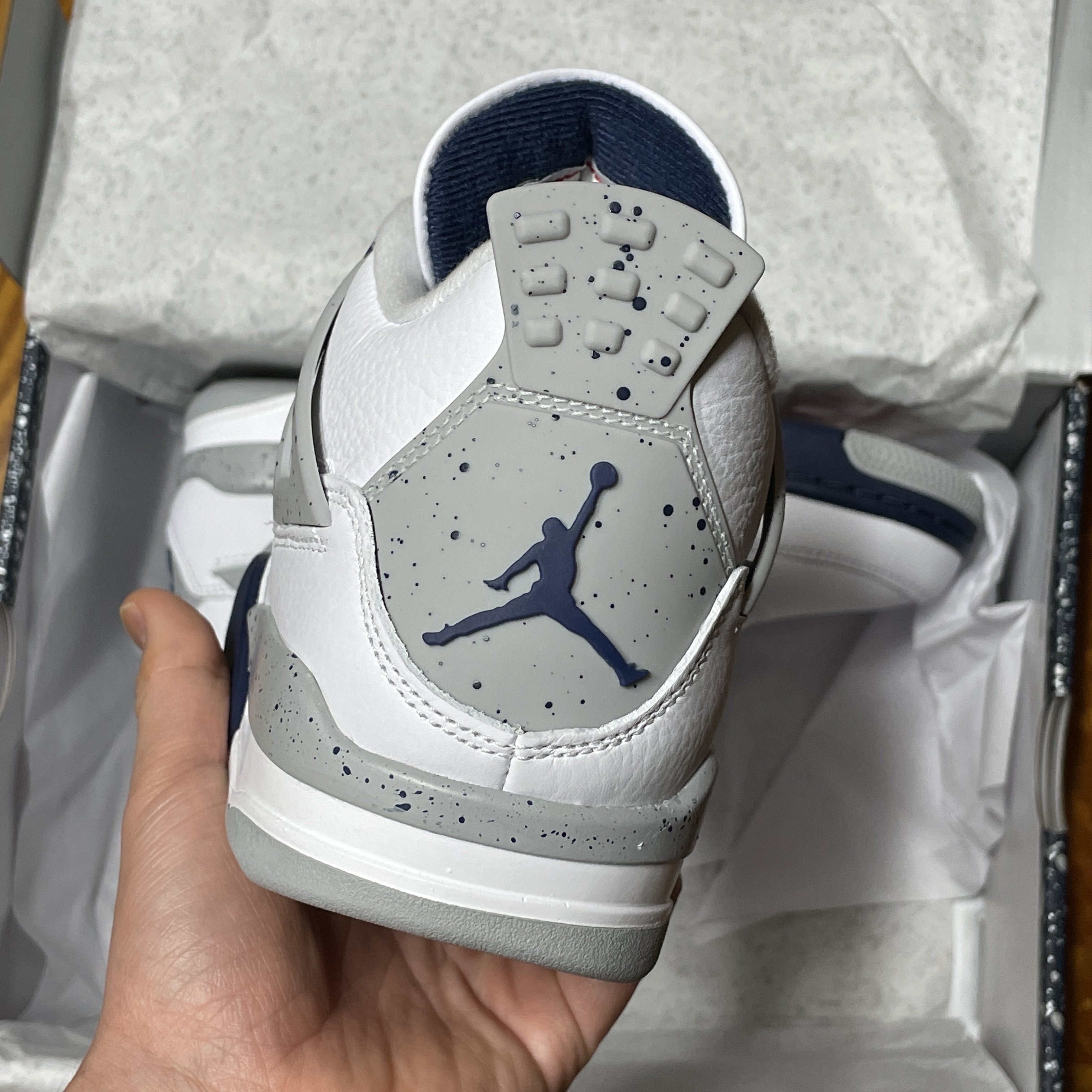 Jordan 4 Retro Midnight Navy 착용 스타일 - 3
