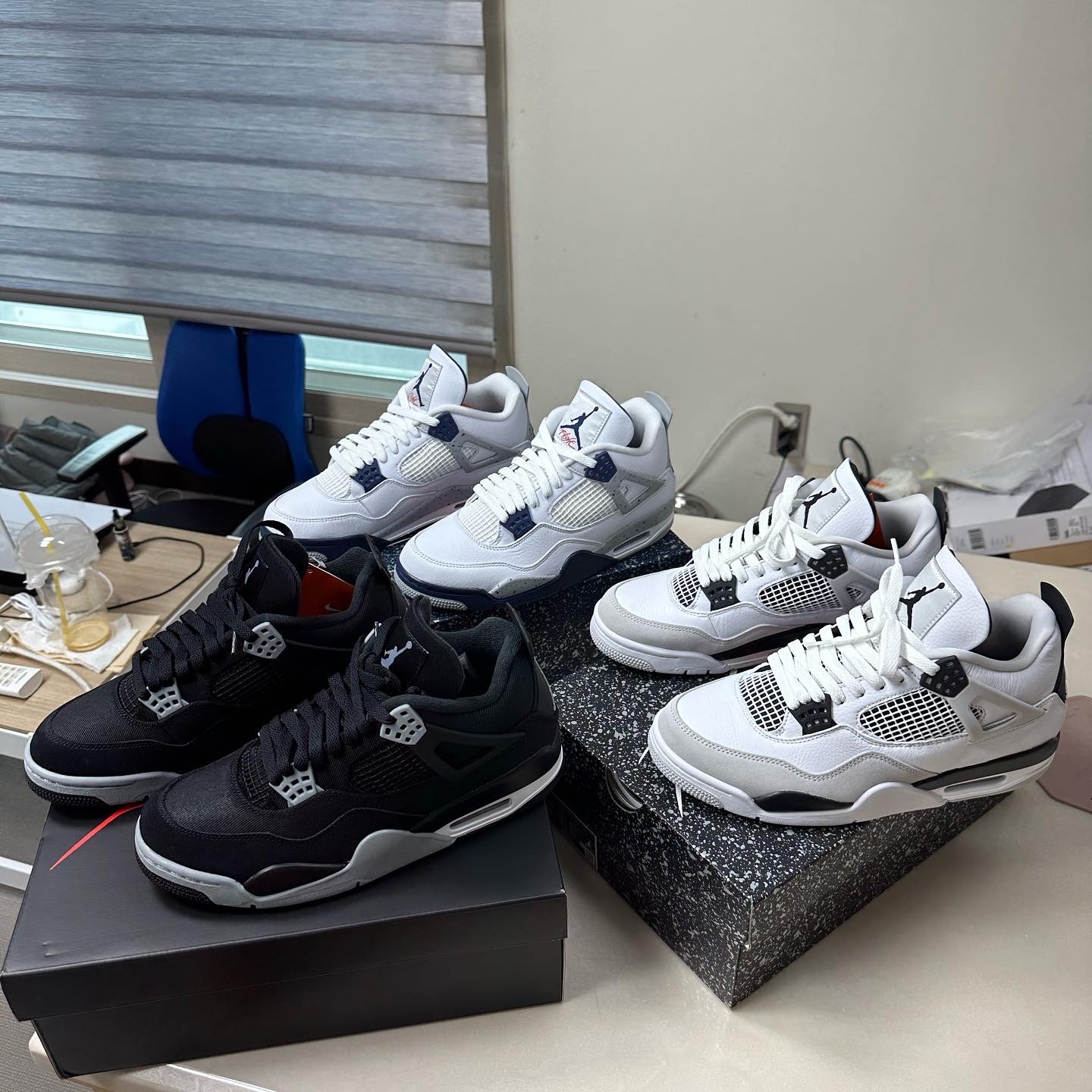 Jordan 4 Retro Midnight Navy 착용 스타일 - 5
