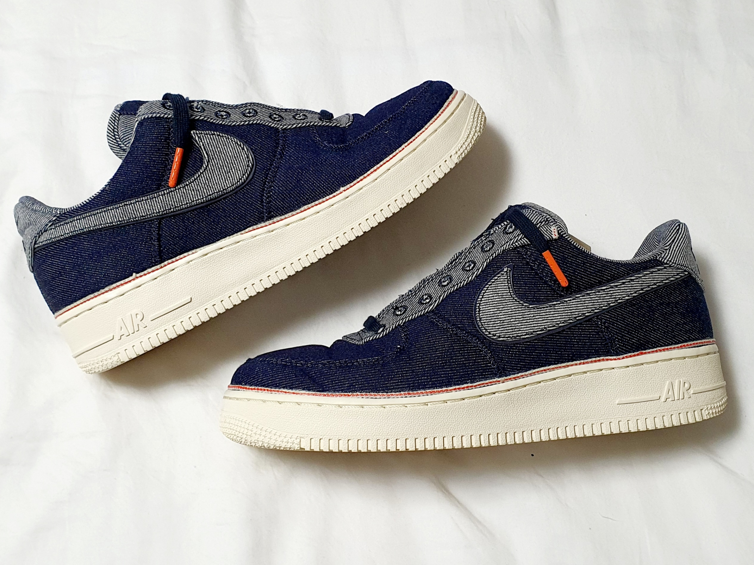 Nike x 3x1 Air Force 1 '07 PRM Raw Indigo 착용 스타일 - 1