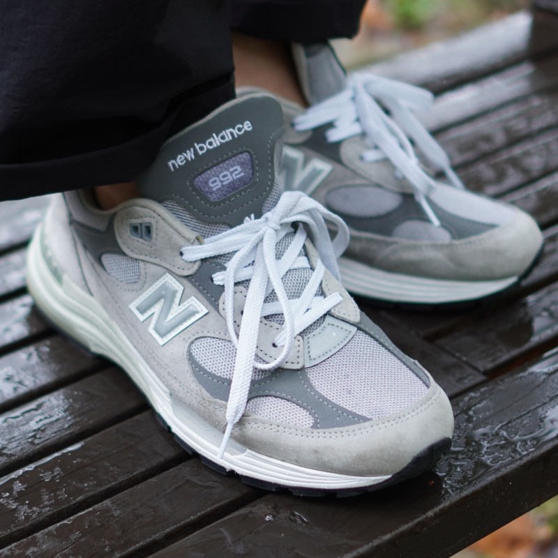 New Balance 992 Made in USA Grey - D Standard 착용 스타일 - 2