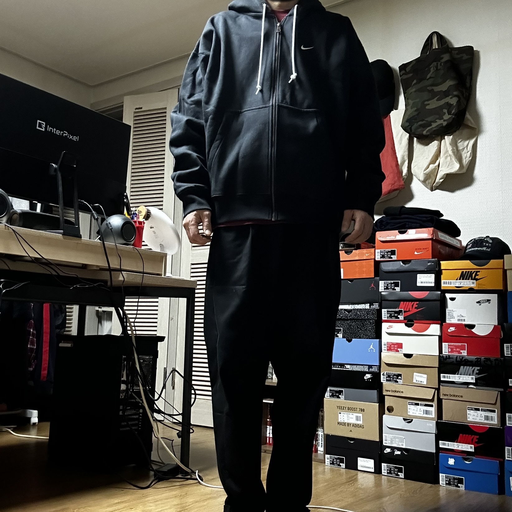 Nike NRG Solo Swoosh Full Zip Hoodie Black - Asia 착용 스타일 - 2