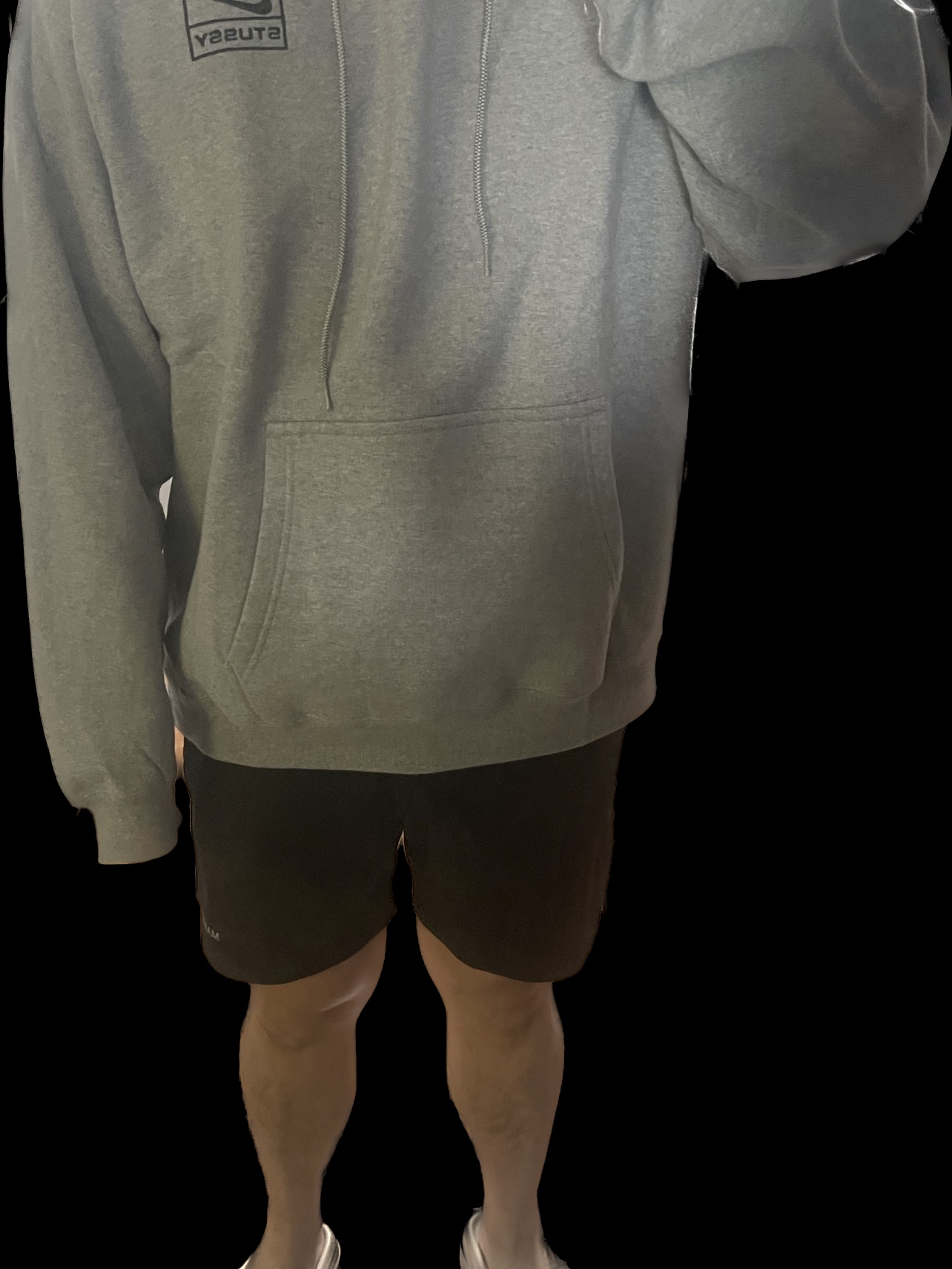 Nike x Stussy NRG RA Pullover Hoodie Dark Grey Heather (DJ9488-063) 착용 스타일