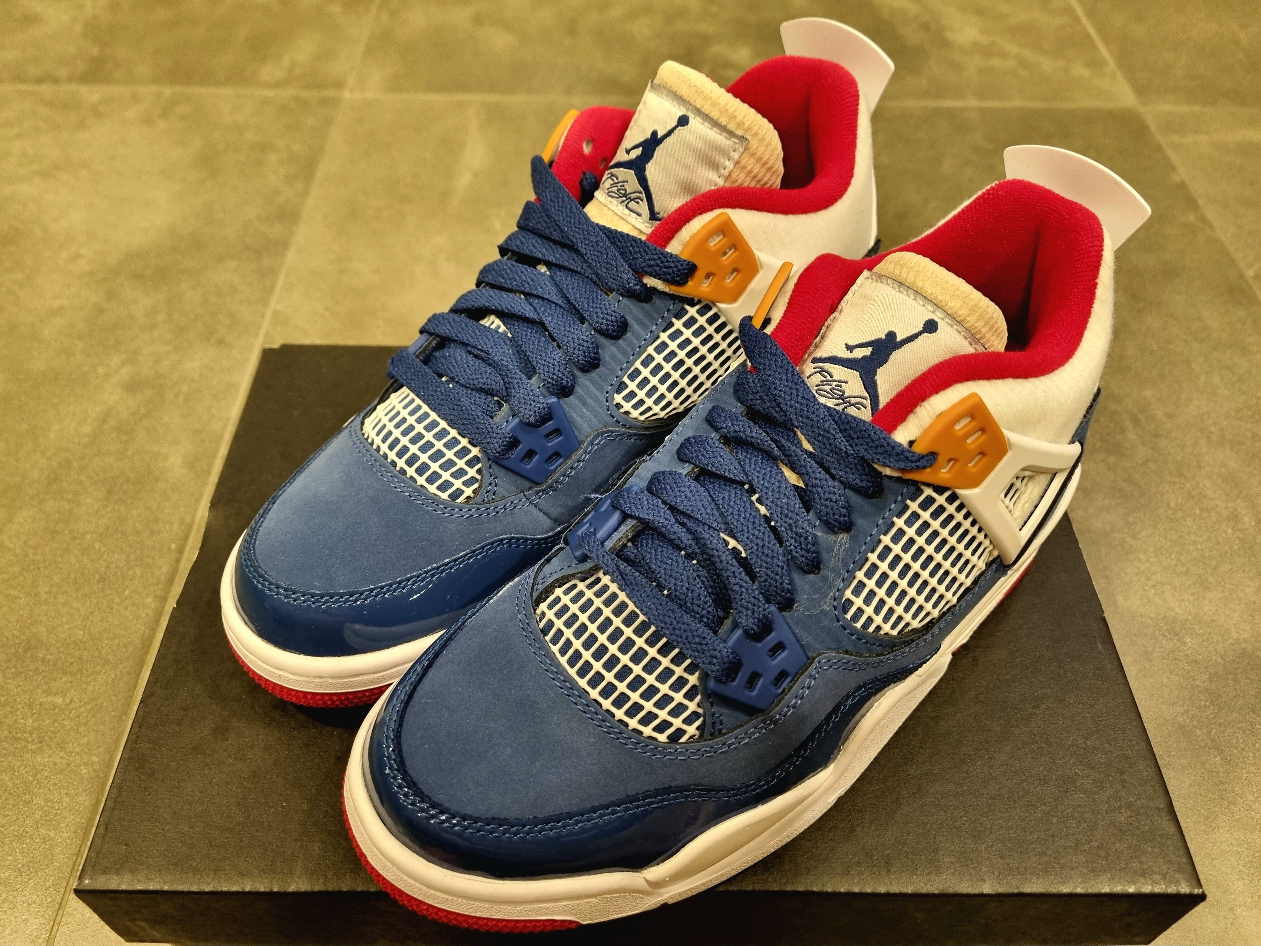 (GS) Jordan 4 Retro French Blue 착용 스타일 - 2