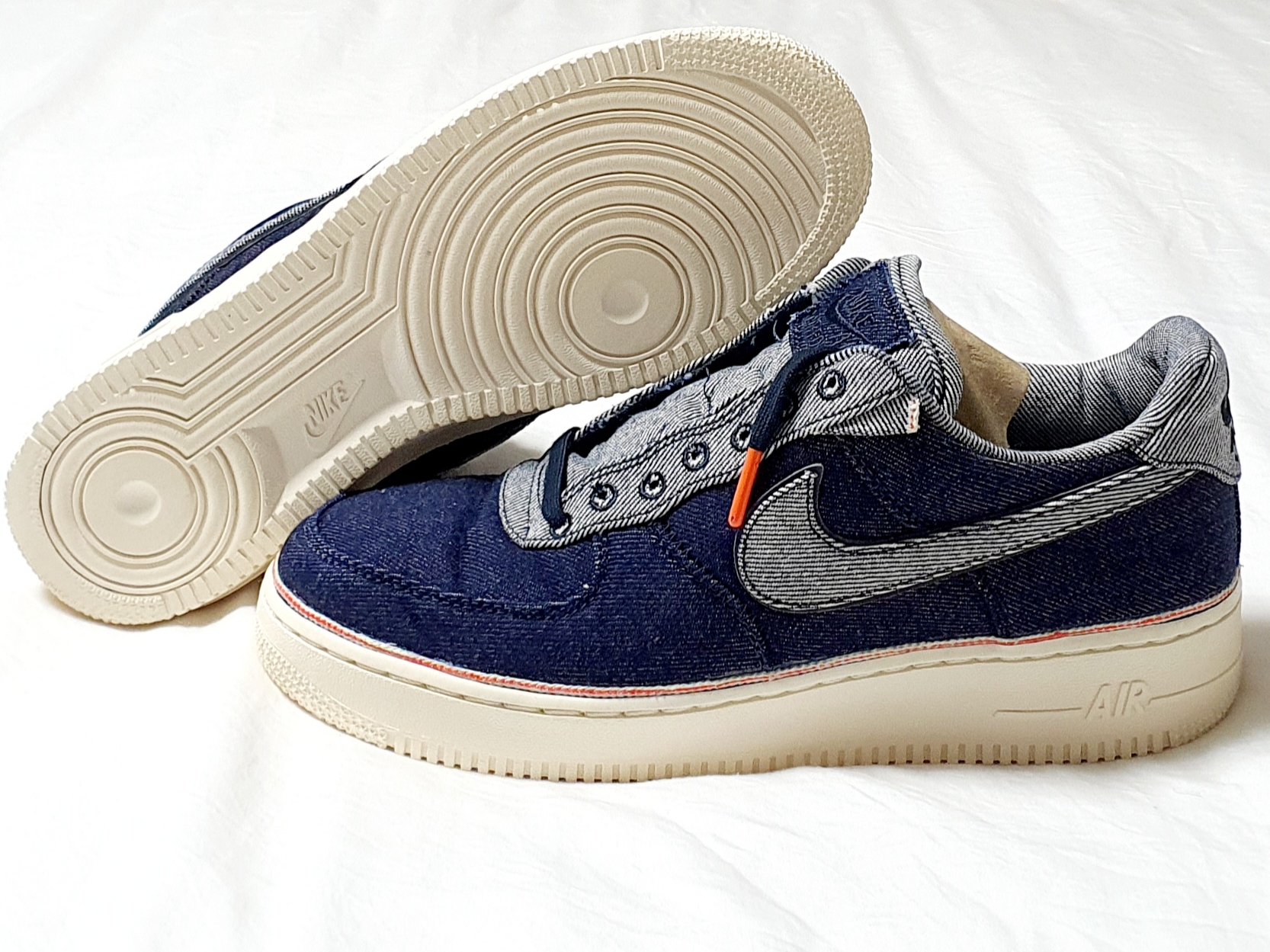 Nike x 3x1 Air Force 1 '07 PRM Raw Indigo 착용 스타일 - 3
