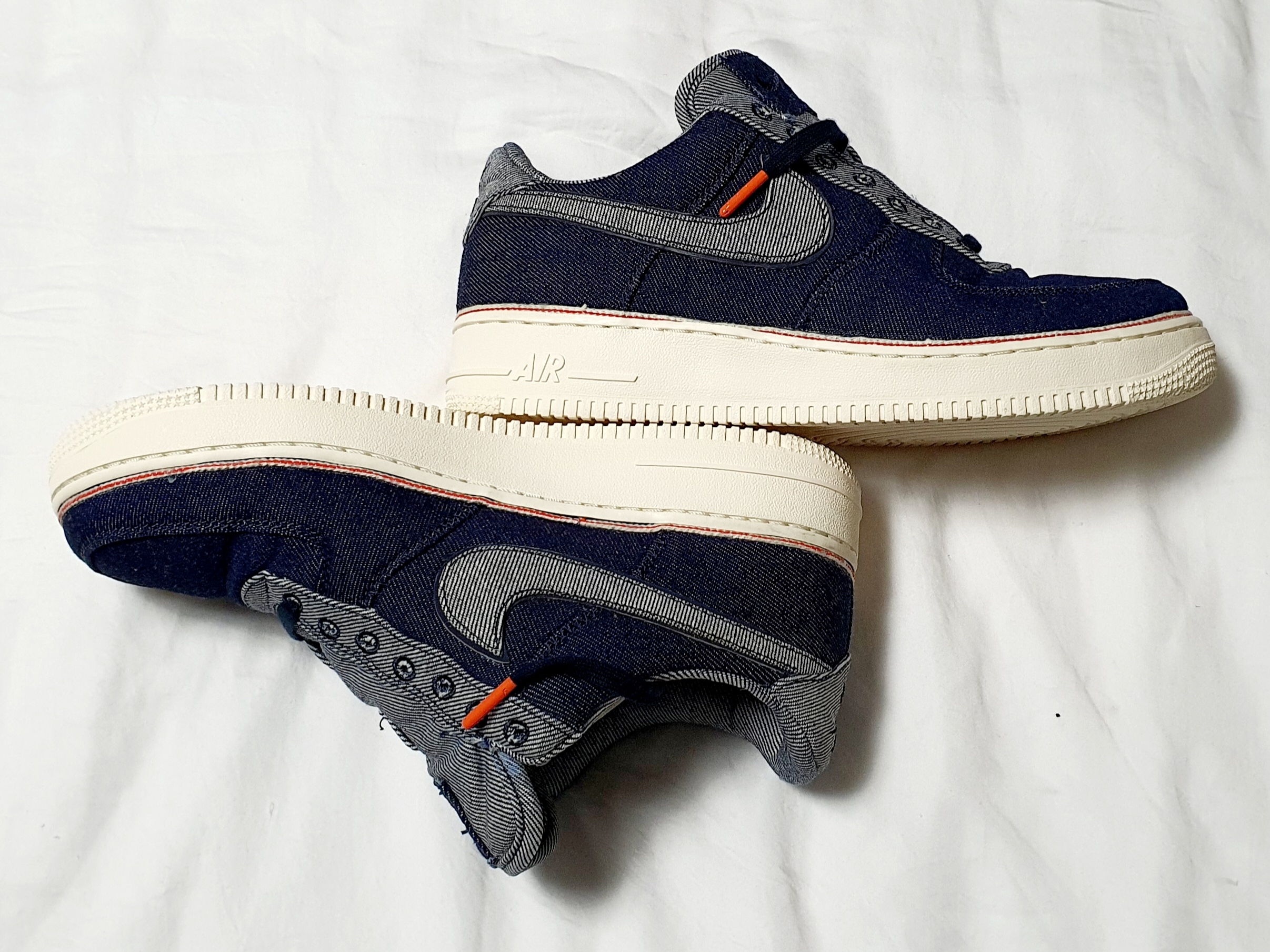 Nike x 3x1 Air Force 1 '07 PRM Raw Indigo 착용 스타일 - 2