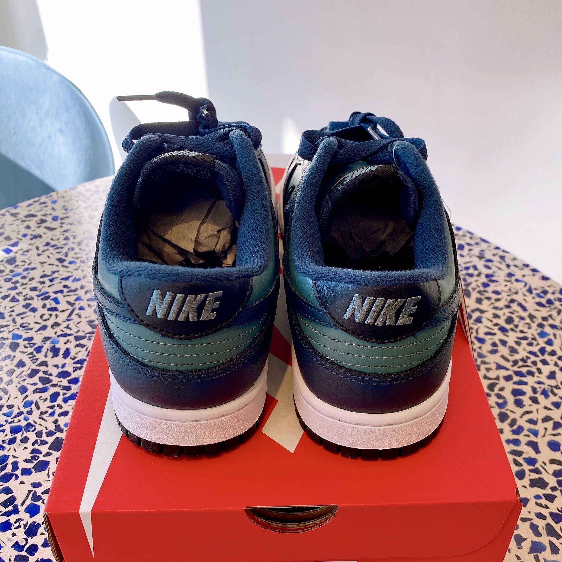 Nike Dunk Low Retro PRM Mineral Slate and Armory Navy, Nike Dunk Low Retro Championship Grey 착용 스타일 - 3