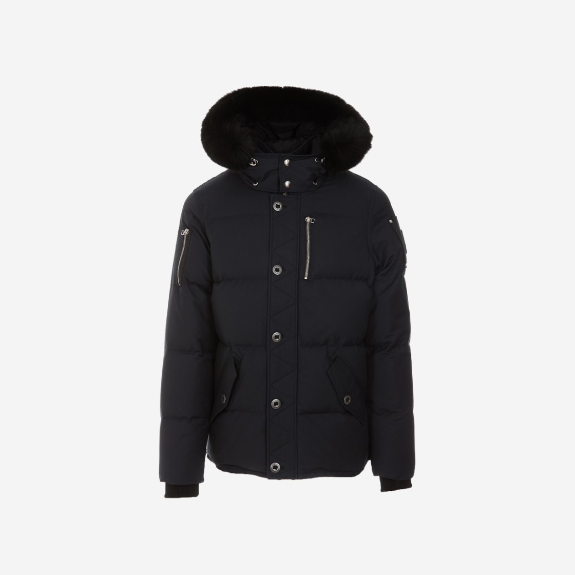 Moose Knuckles Threequarter Jacket Black Fox Fur Navy 상세 이미지 1