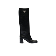 (W) Prada Leather Boots Black