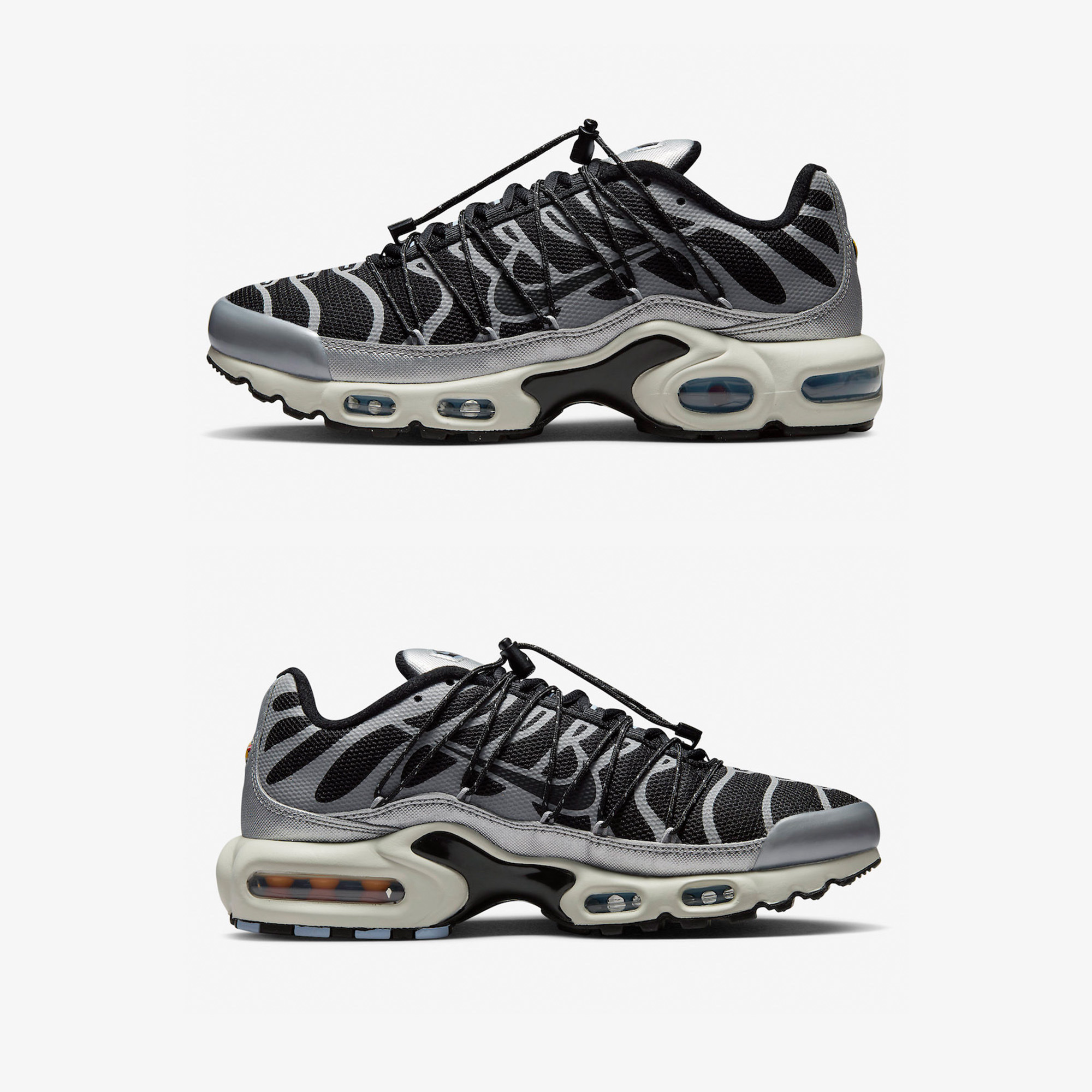 Nike Air Max Plus Triple Black, Nike x Comme des Garcons Homme Plus Air Max Sunder SP White Black 착용 스타일 - 3