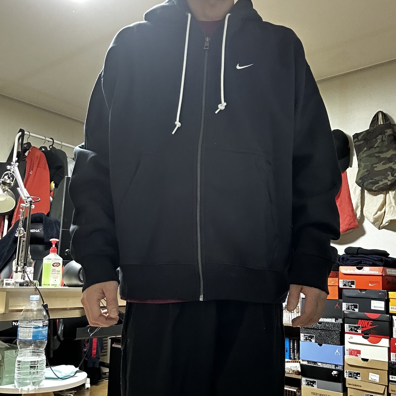 Nike NRG Solo Swoosh Full Zip Hoodie Black - Asia 착용 스타일 - 1