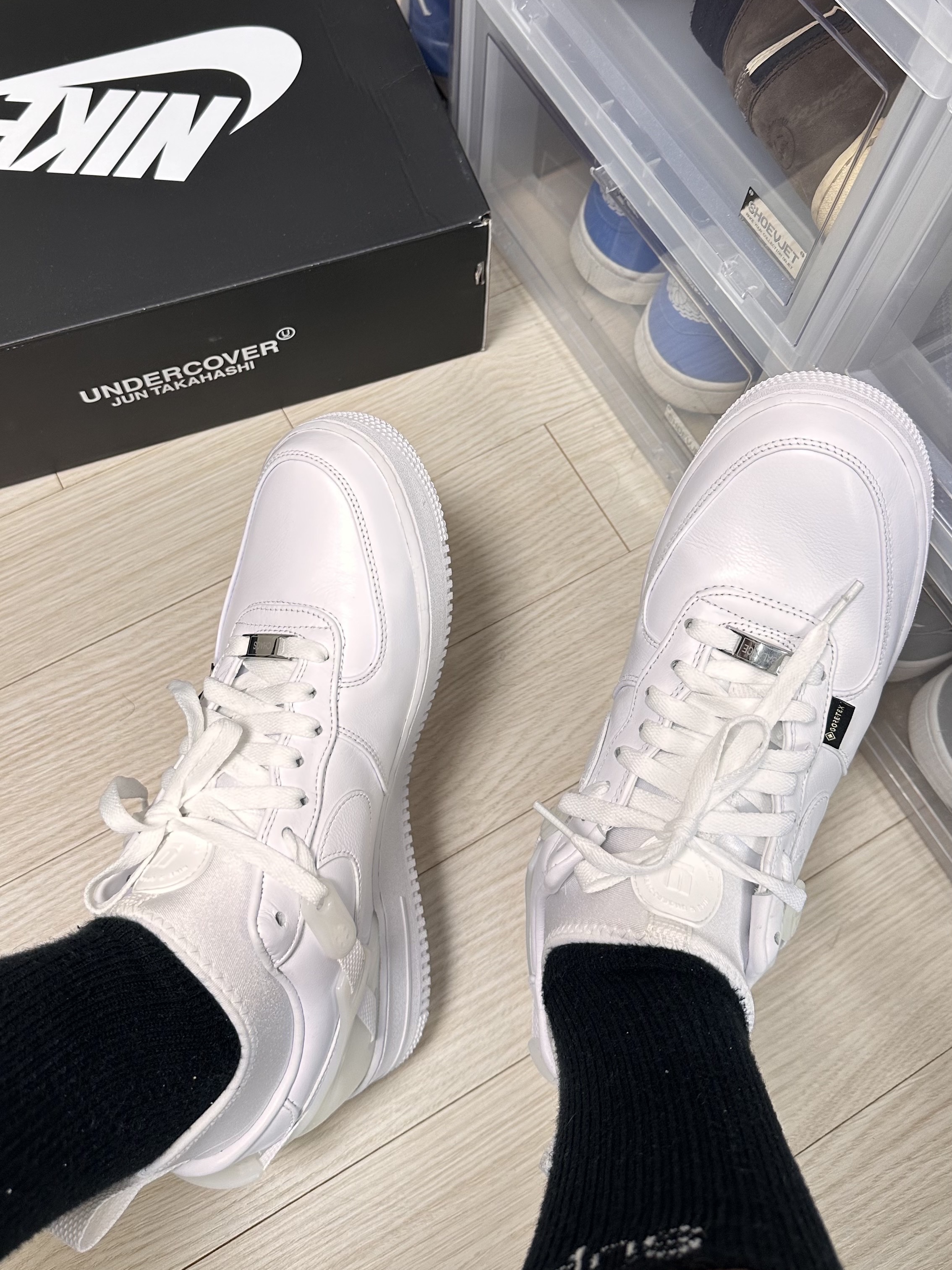 Nike x Undercover Air Force 1 Low SP White 착용 스타일