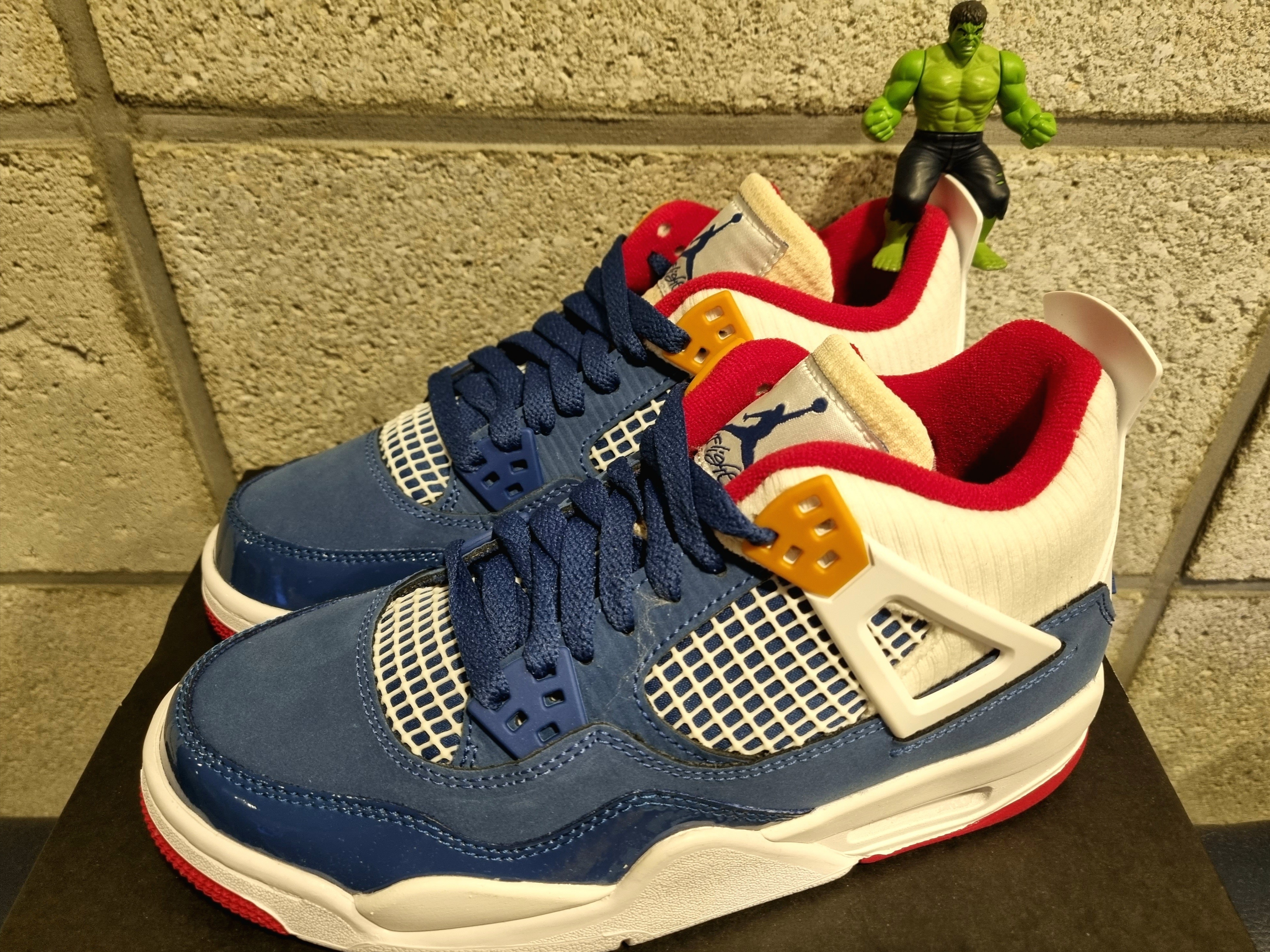 (GS) Jordan 4 Retro French Blue 착용 스타일 - 1