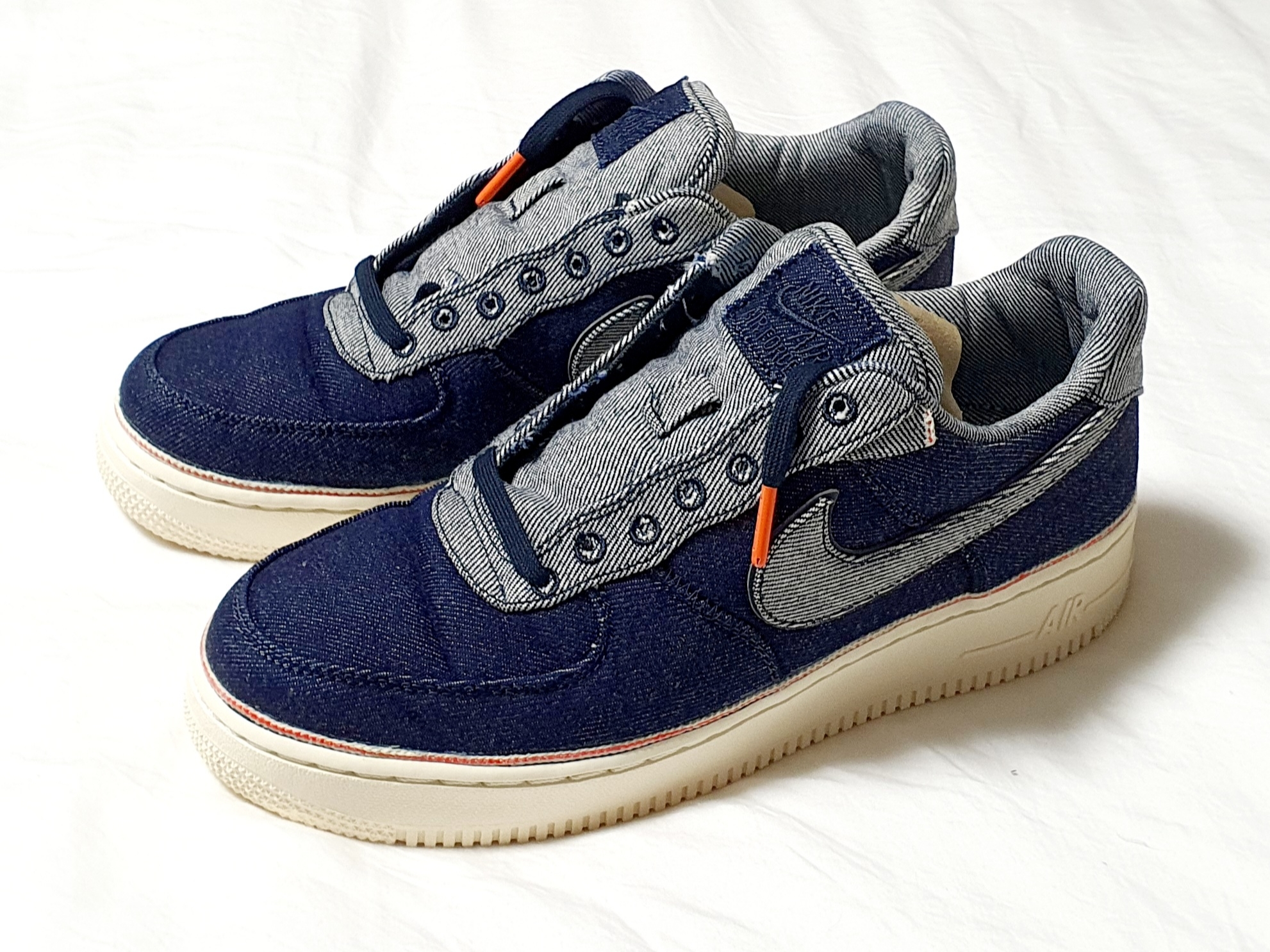 Nike x 3x1 Air Force 1 '07 PRM Raw Indigo 착용 스타일 - 4