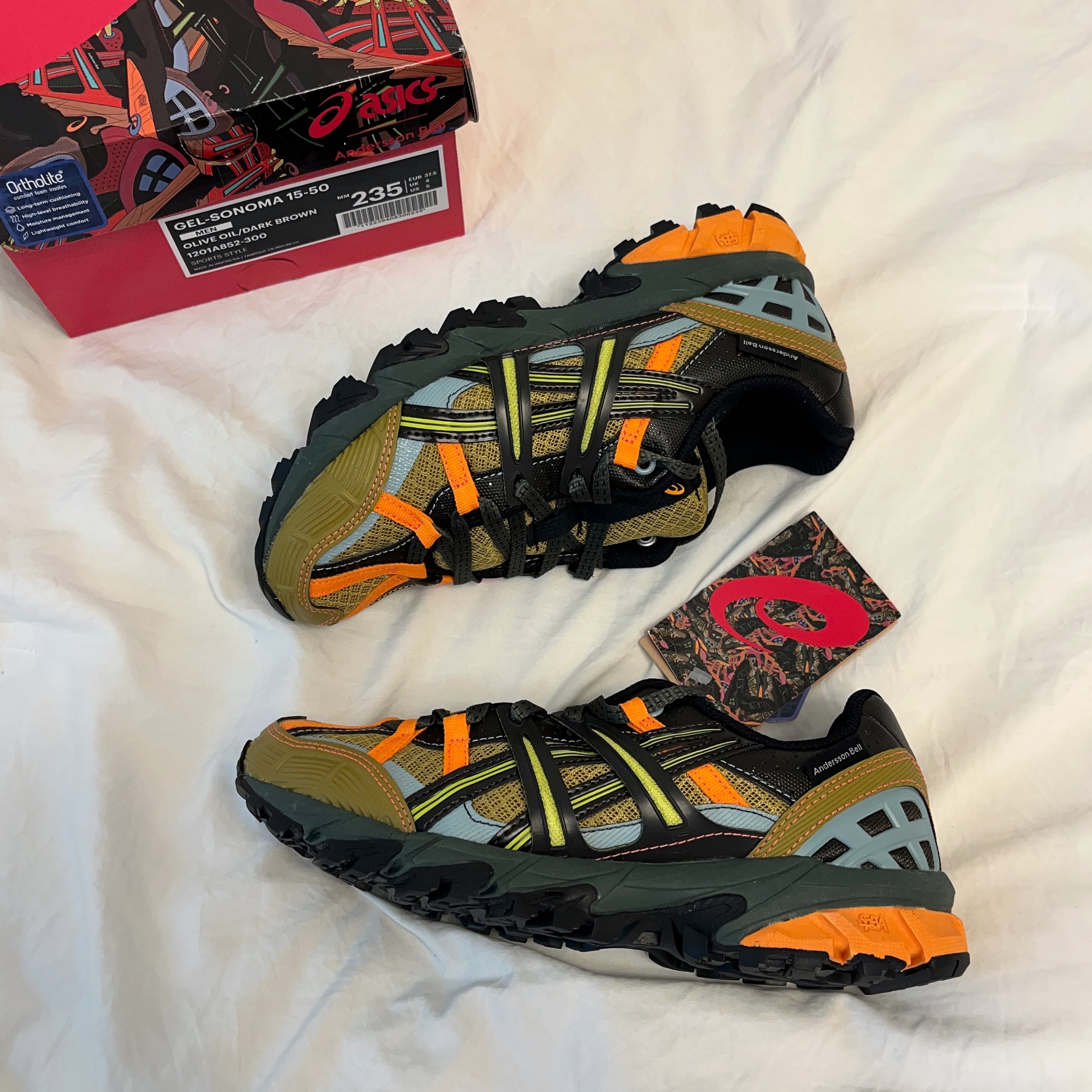 Asics x Andersson Bell Gel-Sonoma 15-50 Olive Oil Dark Brown 착용 스타일 - 2