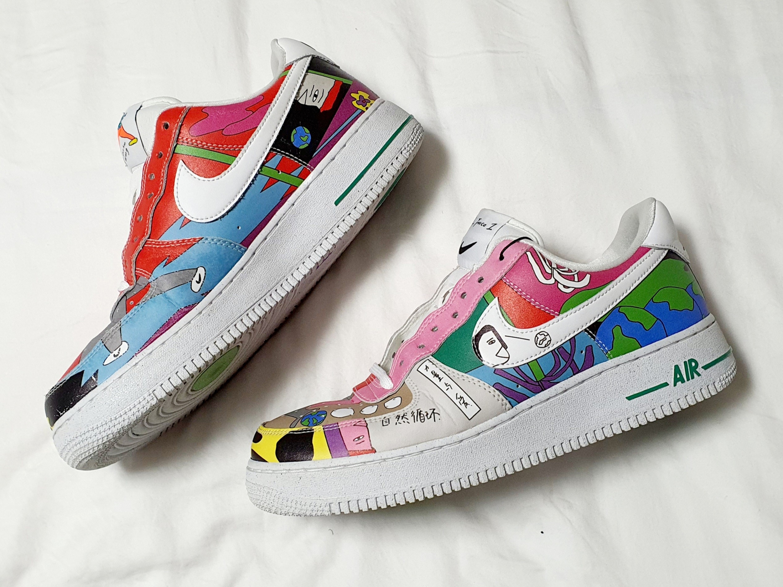 Nike x Ruohan Wang Air Force 1 Low Flyleather 착용 스타일 - 5