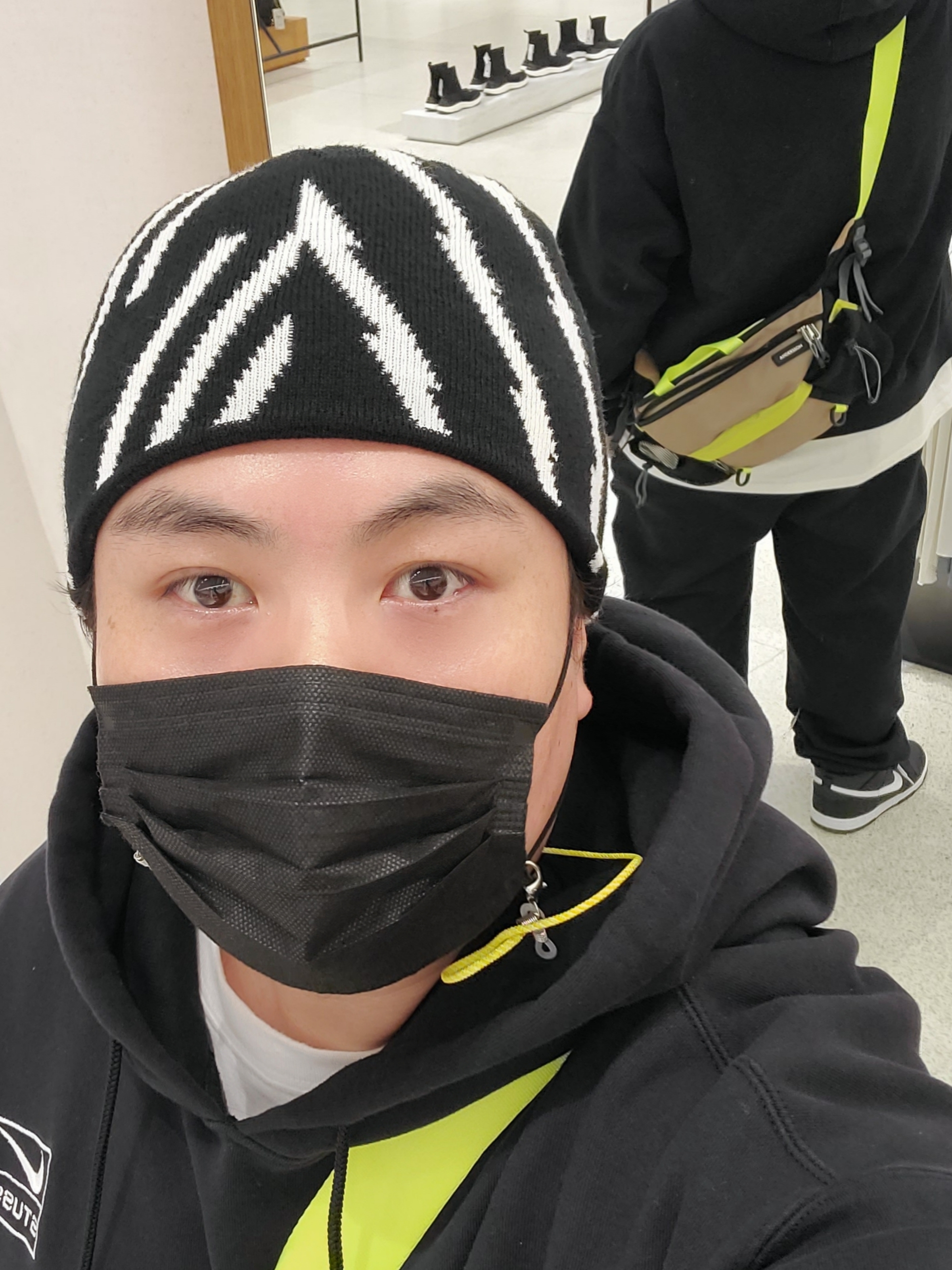 Nike x Stussy NRG RA Washed Pullover Hoodie Black (DN4028-010), Nike Dunk High Retro Anthracite White Black 착용 스타일 - 1