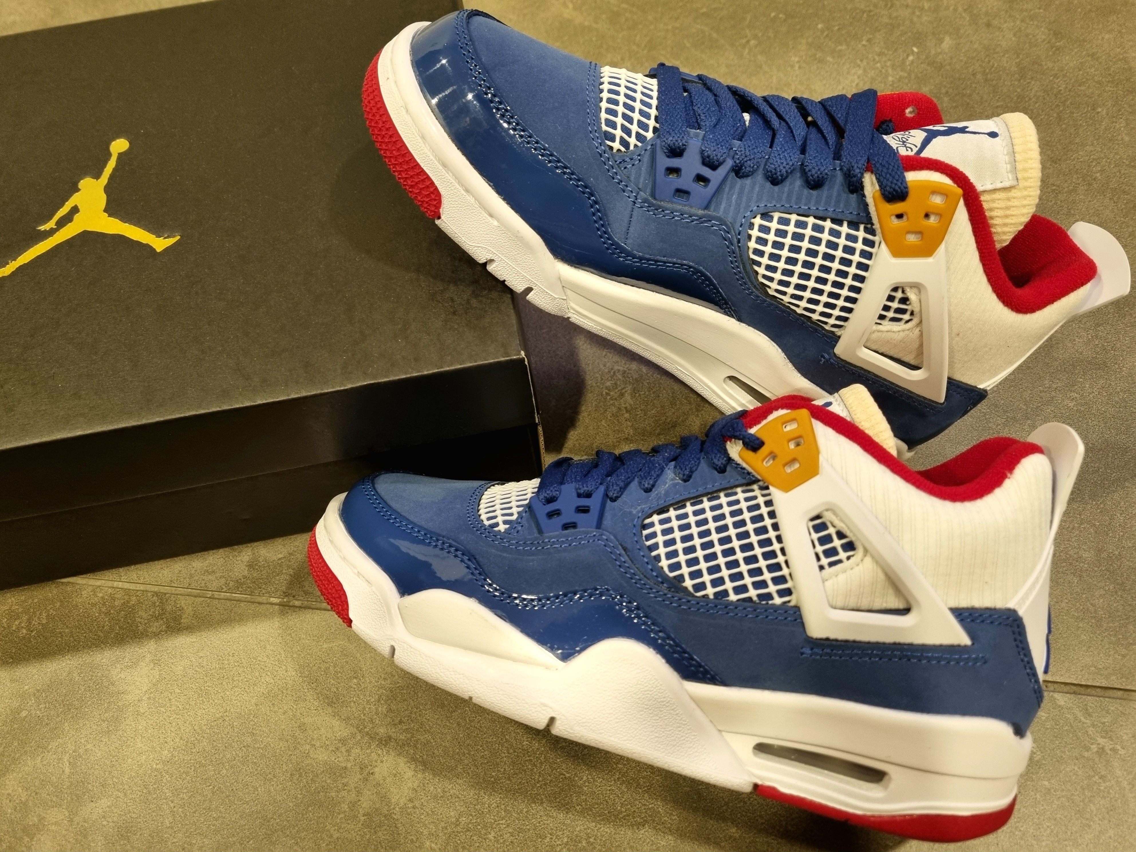 (GS) Jordan 4 Retro French Blue 착용 스타일 - 5
