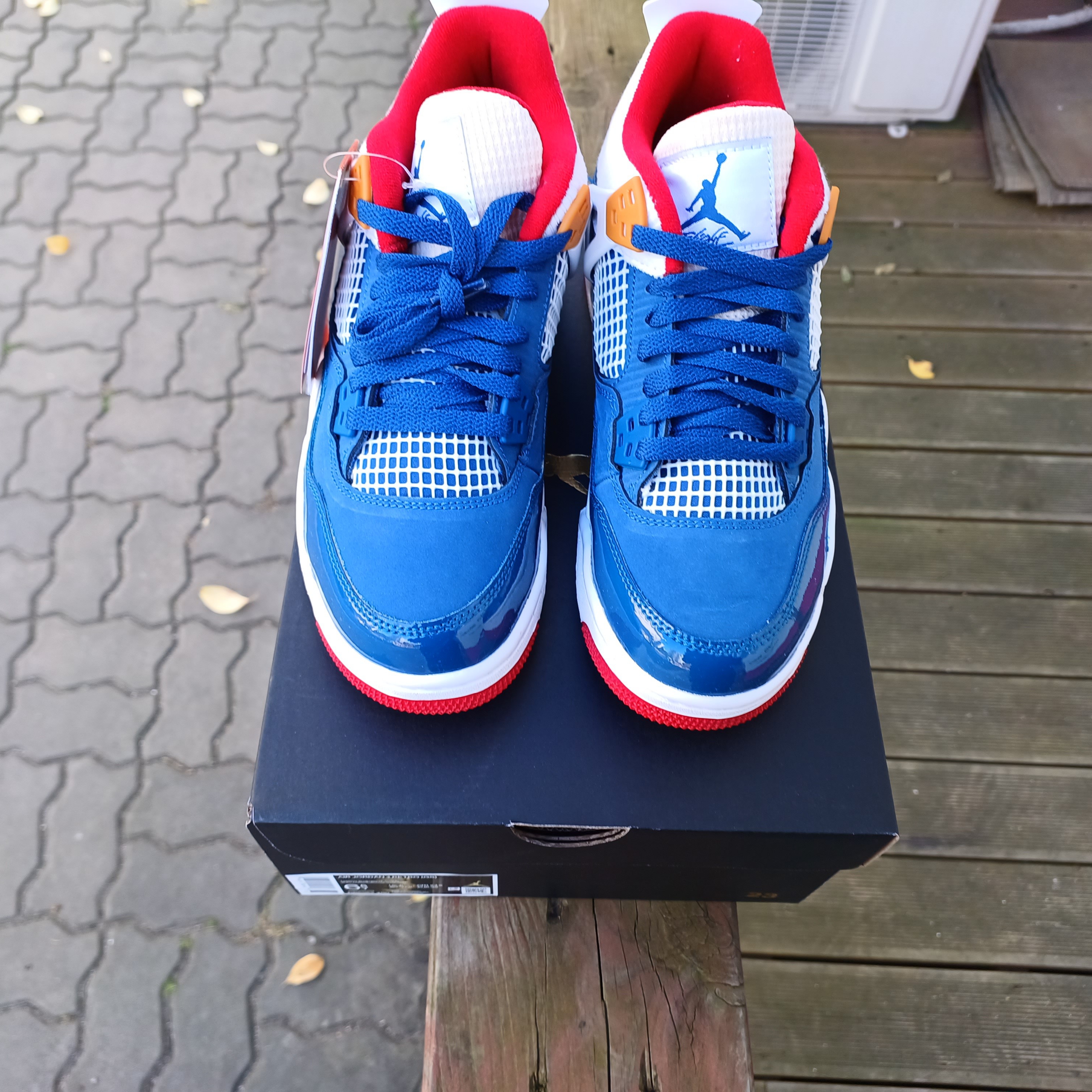 (GS) Jordan 4 Retro French Blue 착용 스타일 - 3
