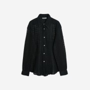 Our Legacy Coco Shirt Black Cotton Crochet