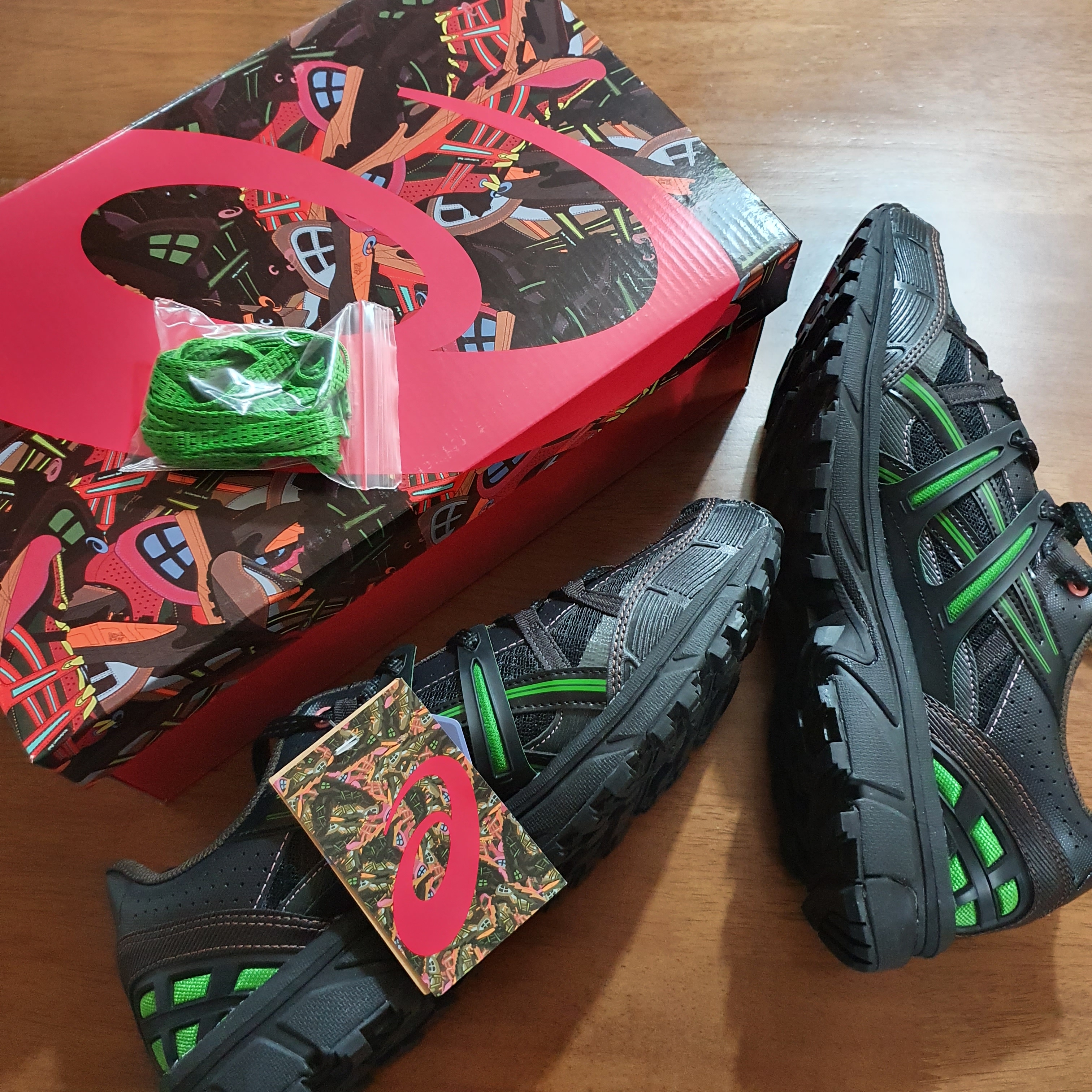 Asics x Andersson Bell Gel-Sonoma 15-50 Black Green 착용 스타일 - 1