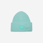 Acne Studios Large Face Logo Beanie Turquoise Blue