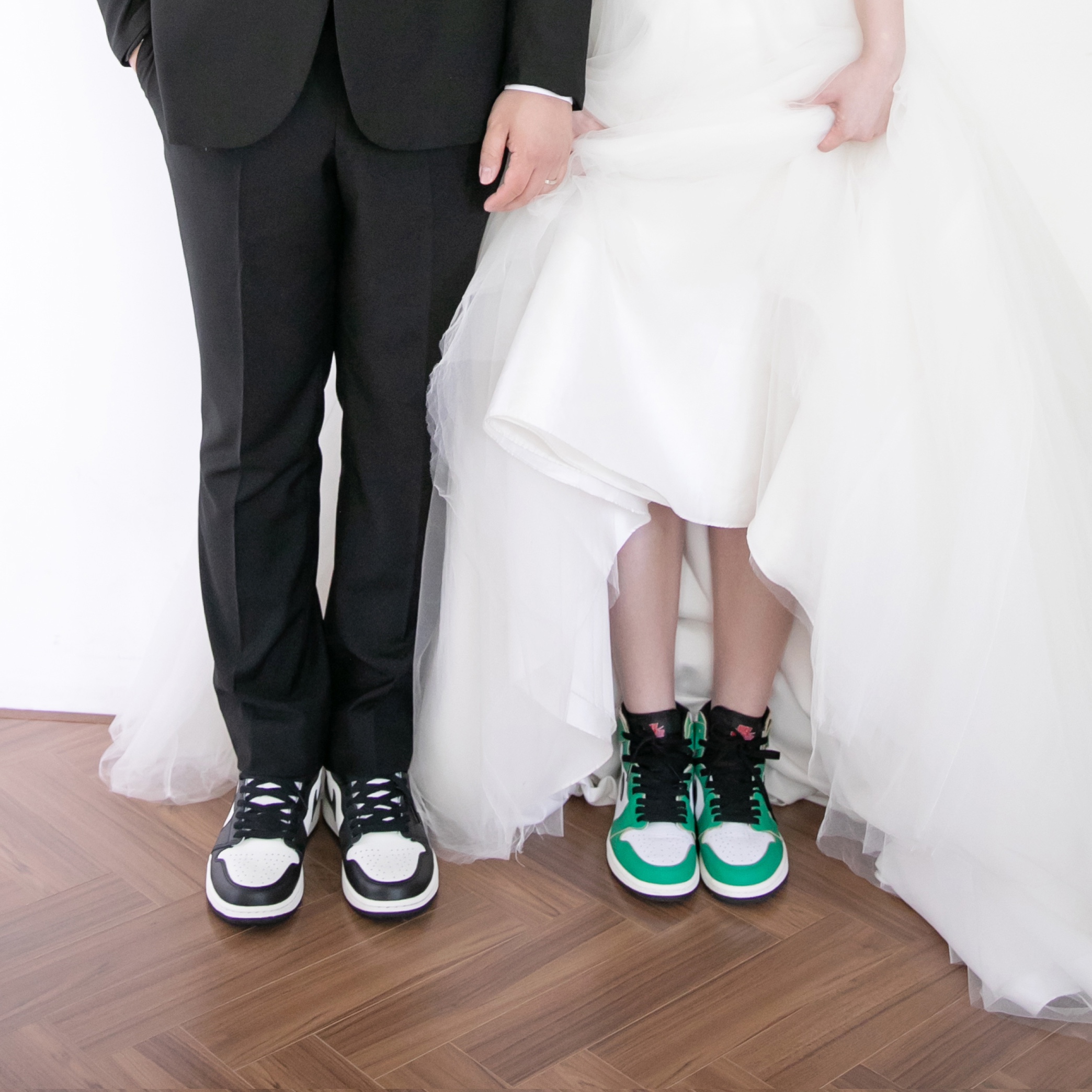 Jordan 1 Retro High OG Black Mocha, (W) Jordan 1 Retro High OG Lucky Green 착용 스타일