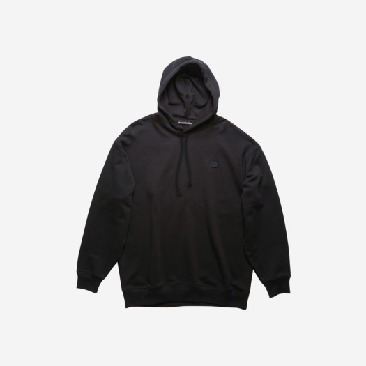 Acne Studios Farrin Face Oversized Hooded Sweatshirt Black