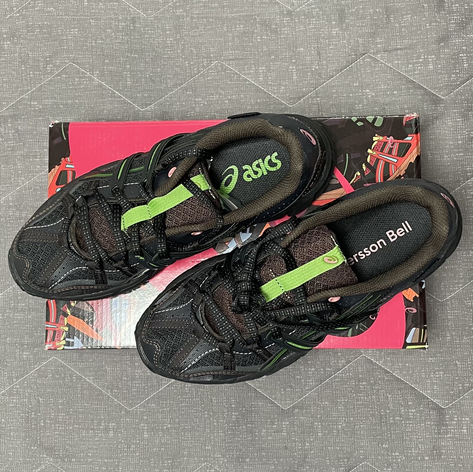 Asics x Andersson Bell Gel-Sonoma 15-50 Black Green 착용 스타일 - 2