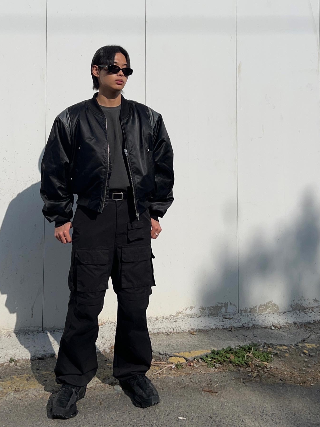 Nike x Matthew M Williams Zoom 004 Triple Black 착용 스타일 - 1