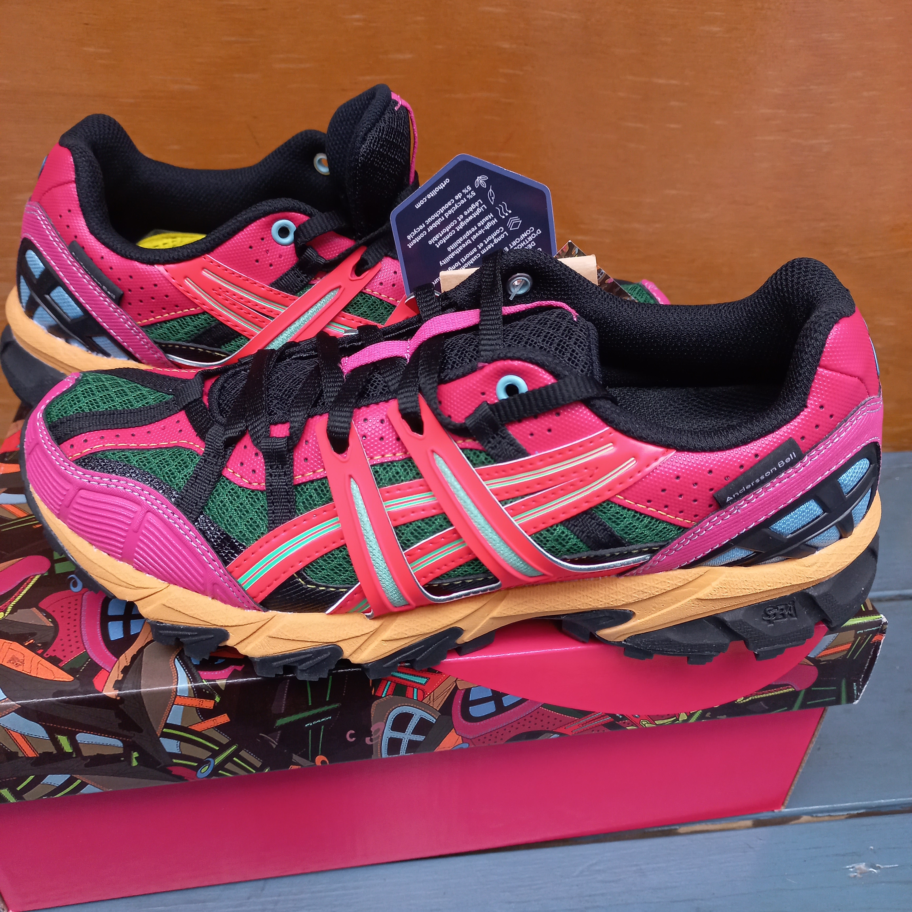Asics x Andersson Bell Gel-Sonoma 15-50 Bright Rose Evergreen 착용 스타일 - 1