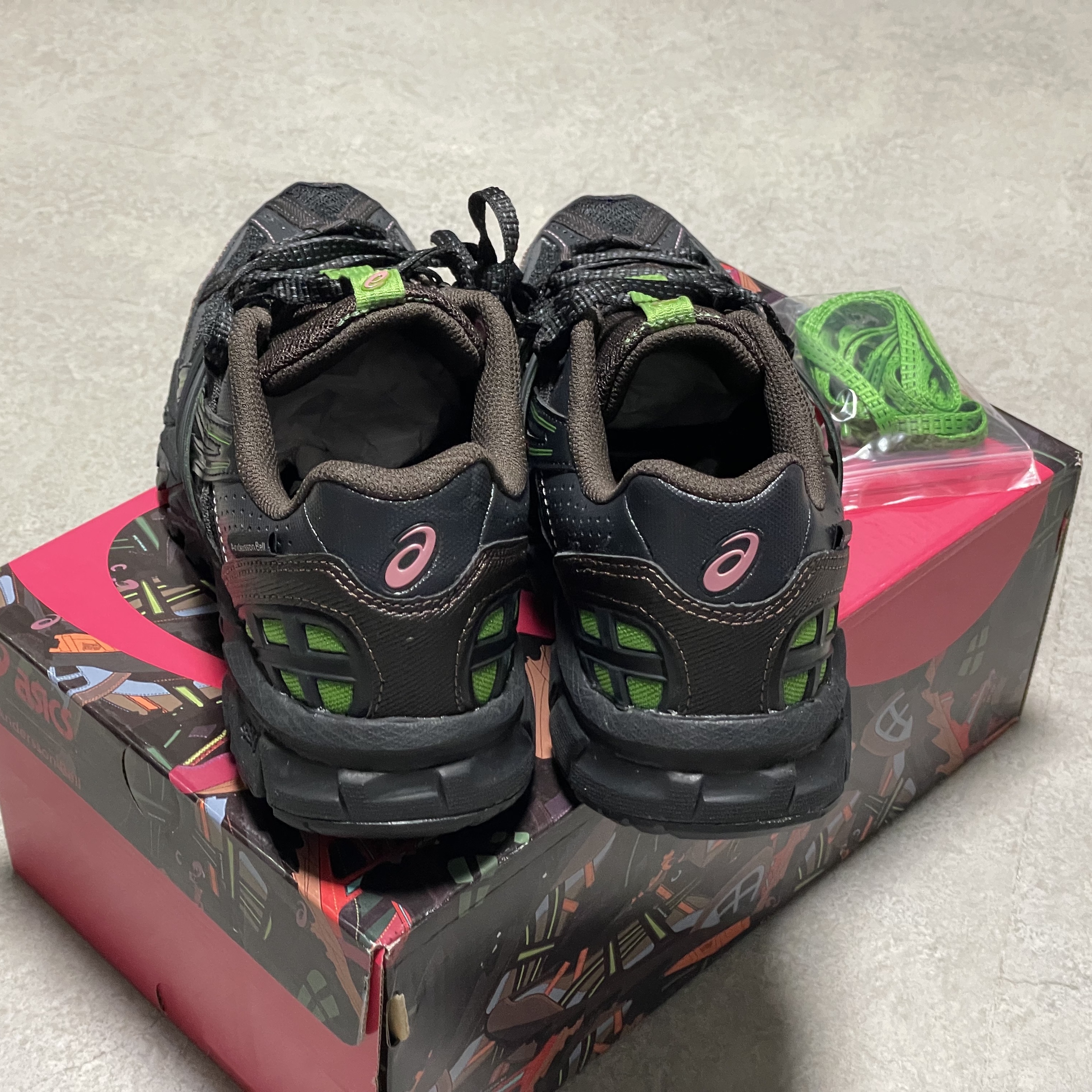 Asics x Andersson Bell Gel-Sonoma 15-50 Black Green 착용 스타일 - 3