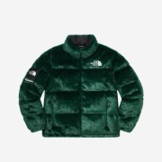 Supreme x The North Face Faux Fur Nuptse Jacket Green - 20FW