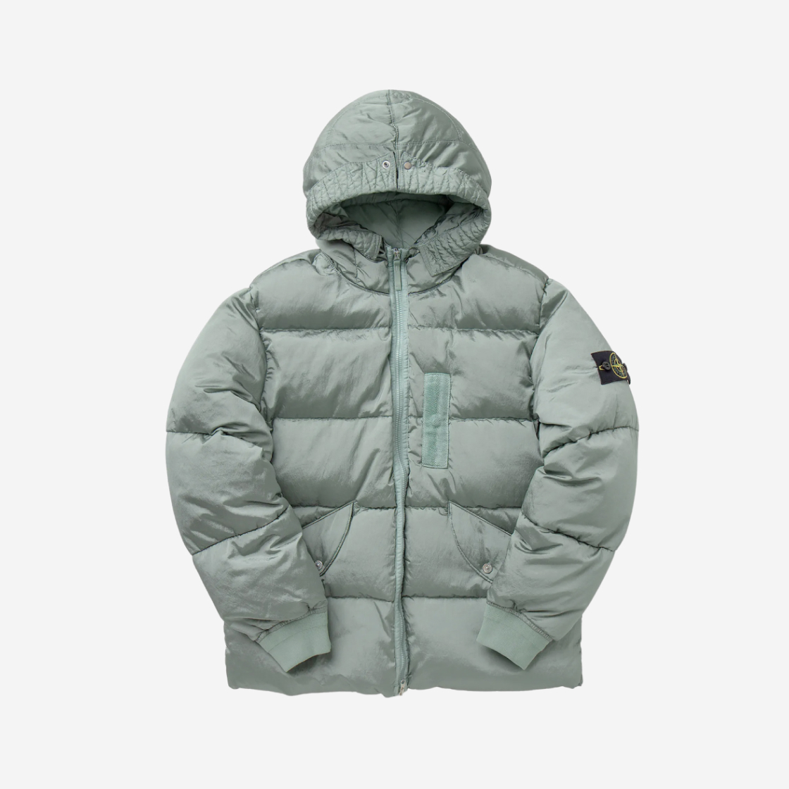 스톤 아일랜드 43619 나일론 메탈 에코닐 재생 나일론 다운 자켓 올리브 - 22FW | Stone Island | KREAM