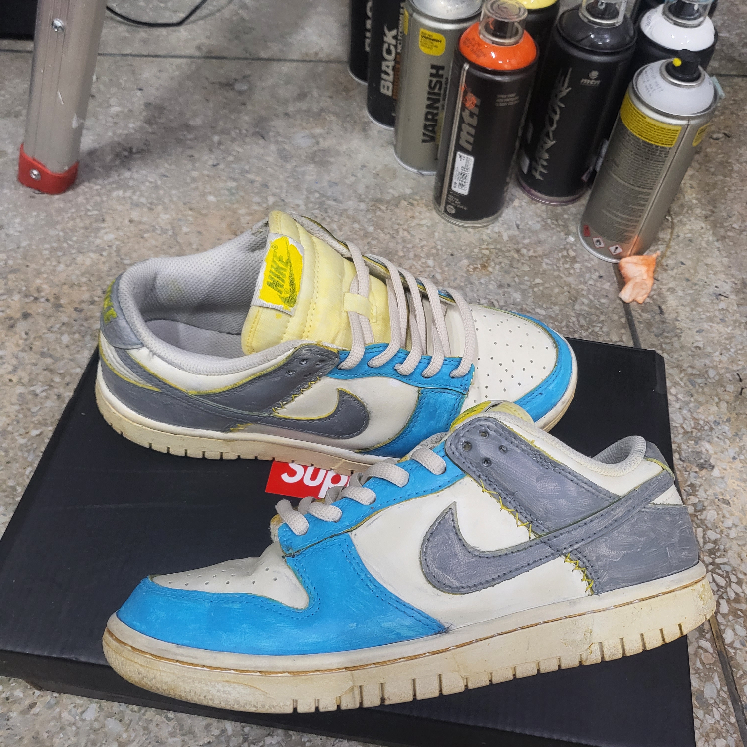 (W) Nike Dunk Low Triple White 착용 스타일 - 2