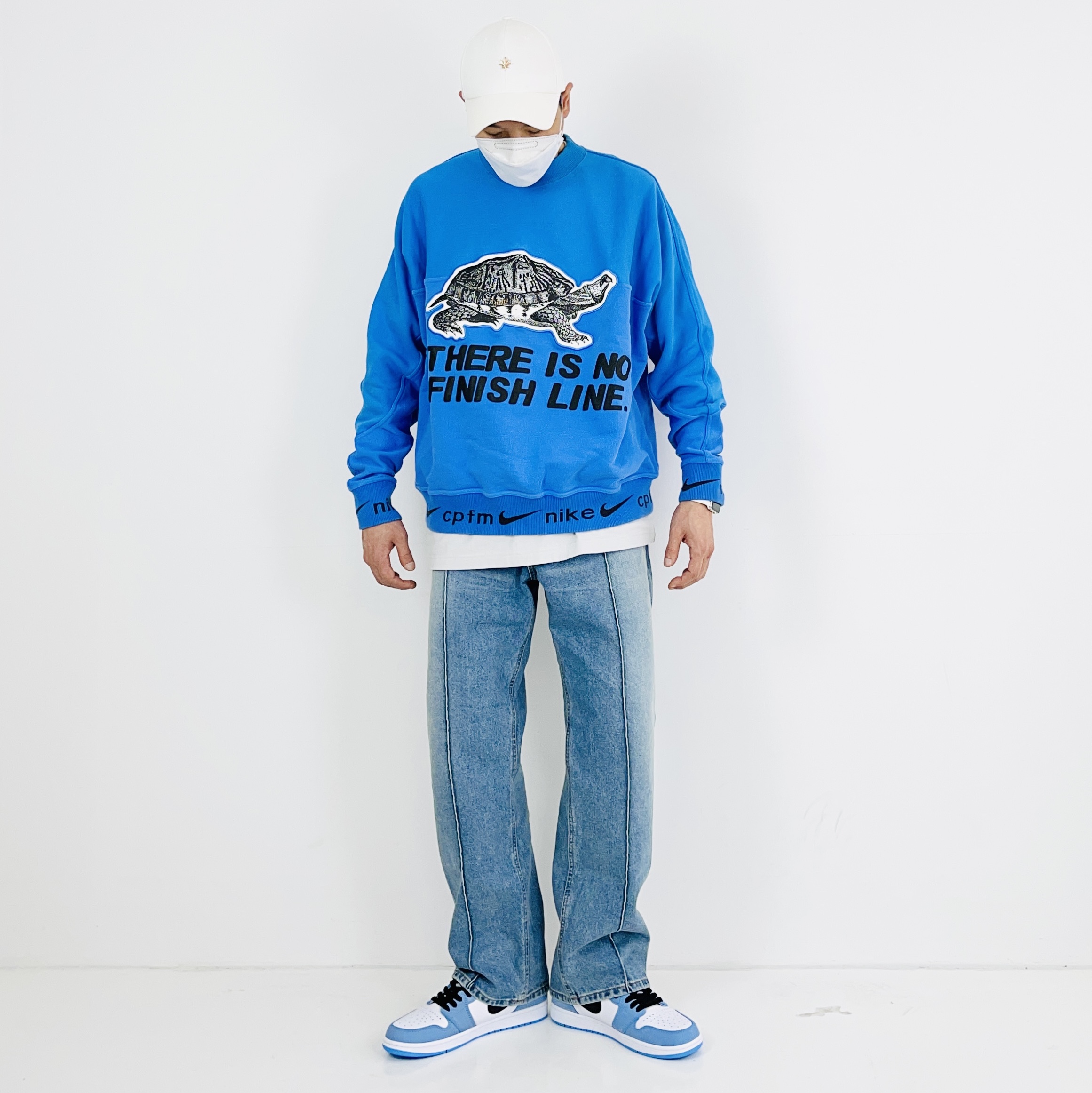 Jordan 1 Retro High OG University Blue, Nike x Kim Jones Reversible Parka Navy - Asia 착용 스타일 - 3