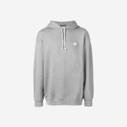 Acne Studios Farrin Face Oversized Hooded Sweatshirt Light Grey Melange